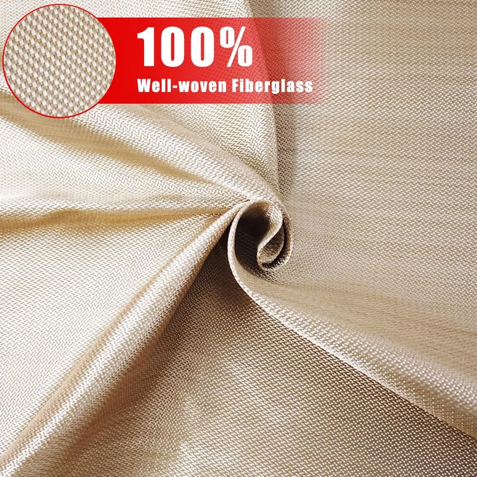 Manta Ignifuga Soldadura, 1.2m x 1.8m Manta de Protección de Soldadura con Ojales, hasta 550℃ - 1000℃, Manta Ignifuga contra Incendios, para Uso Industrial y Doméstico