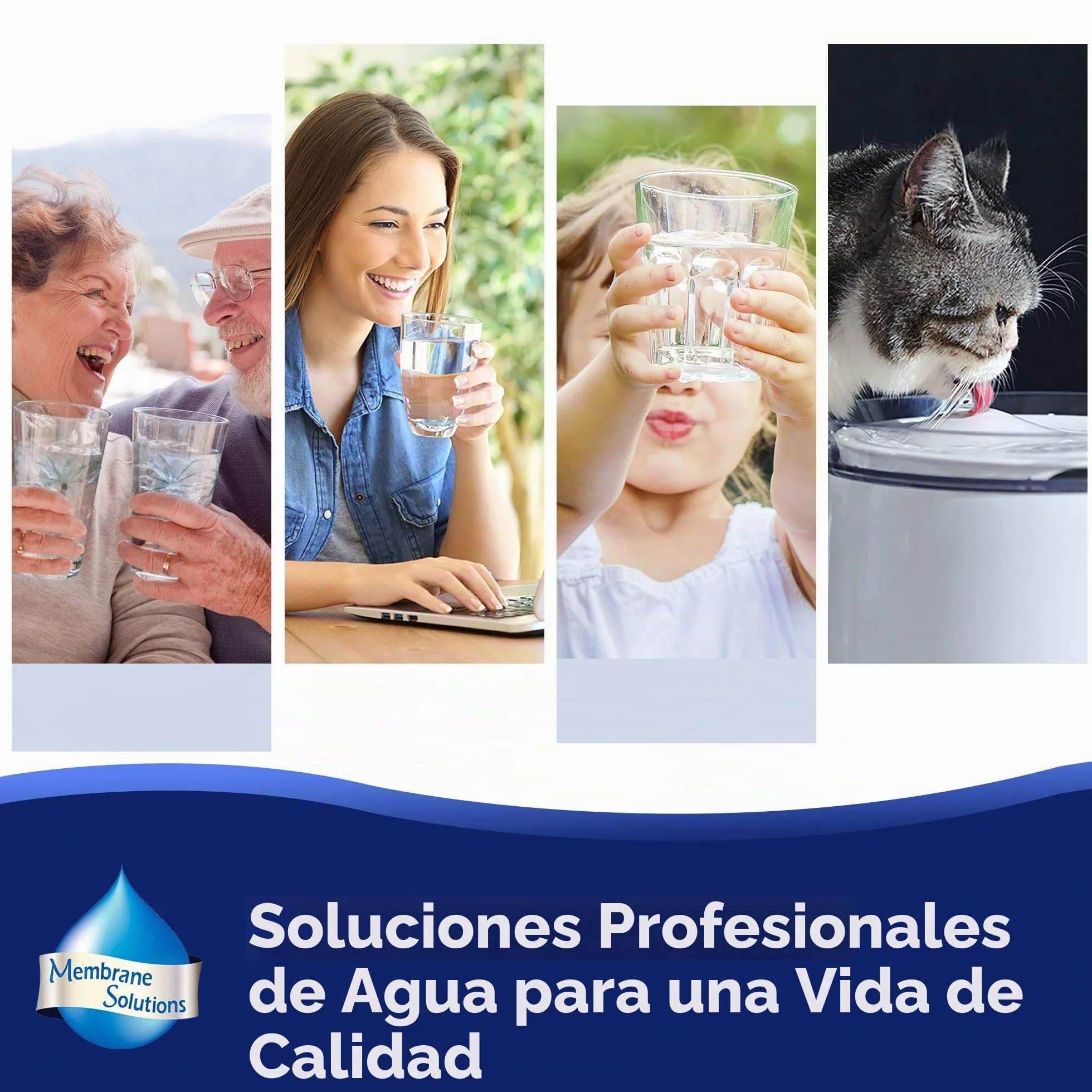 Membrane Solutions Cartucho de Sedimentos 5 Micras 10" x 2.5" Filtro de Agua Ósmosis Inversa 6 Pack