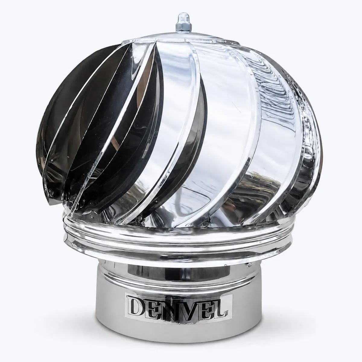 100 mm Sombrerete Giratorio para Chimenea y Ventilación de Acero Inoxidable – Cubierta de Chimenea, Extractor de Humos Eólico Anti Retorno para Mejorar la Evacuación de Humos, Tapa Conductos - Denvel®
