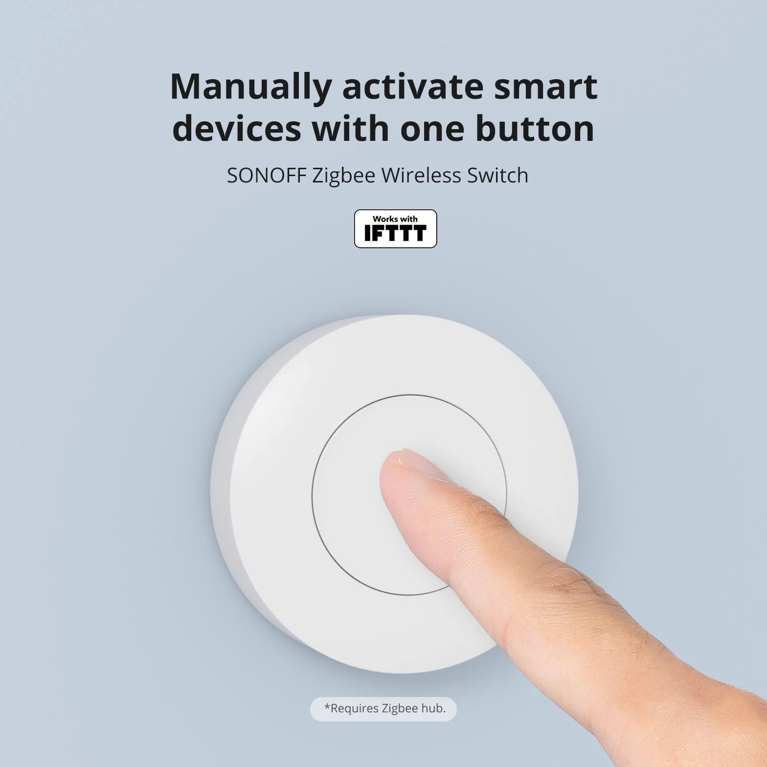 SONOFF Zigbee Wireless Switch SNZB-01P 2pcs, requiere SONOFF ZigBee hub, Botón de Control Multifuncional de Tres vías para Dispositivos Domésticos Inteligentes, Compatible con Alexa,Smartthings