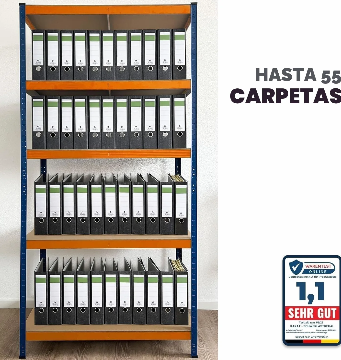 Estantería Floordirekt para cargas pesadas - Estantería modular, estantería para sótano, estantería de almacenamiento, banco de trabajo - Capacidad de carga hasta 1250 kg - Montaje rápido