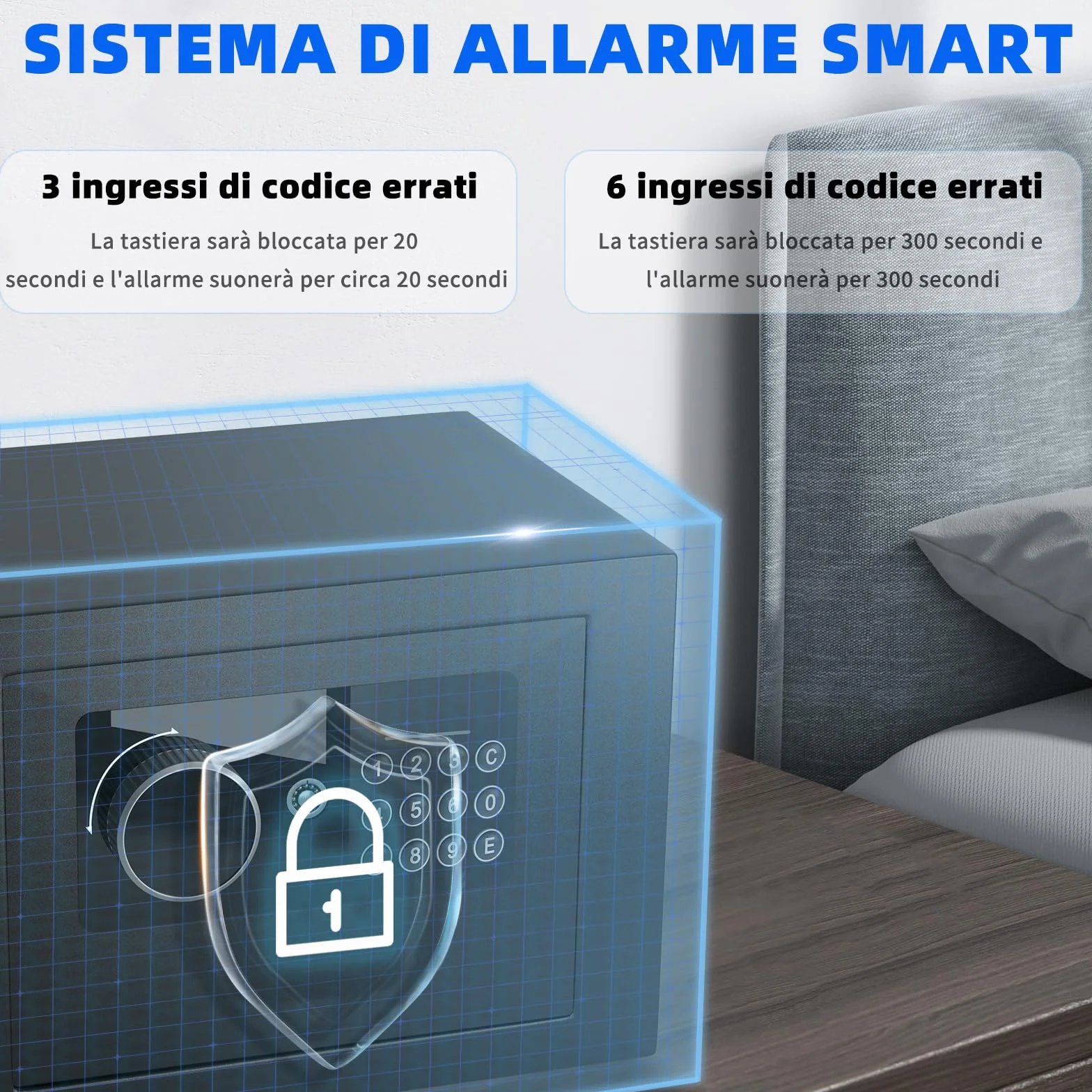 SINZUX Caja Fuerte Digital 6.6L Seguridad Hogar Almacenaje Ahorros Joyas Dinero