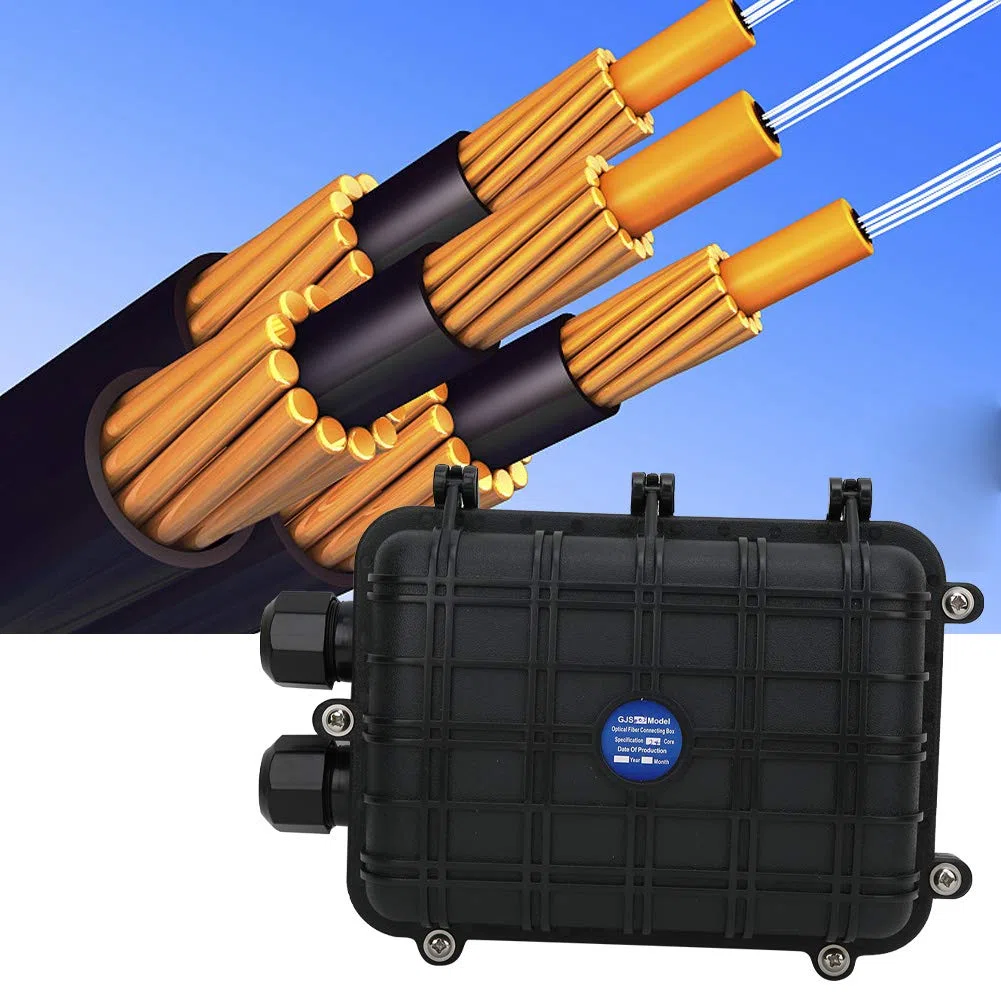 Caja de Empalme de Fibra Óptica Horizontal Impermeable IP68 para Exteriores 24 Núcleos
