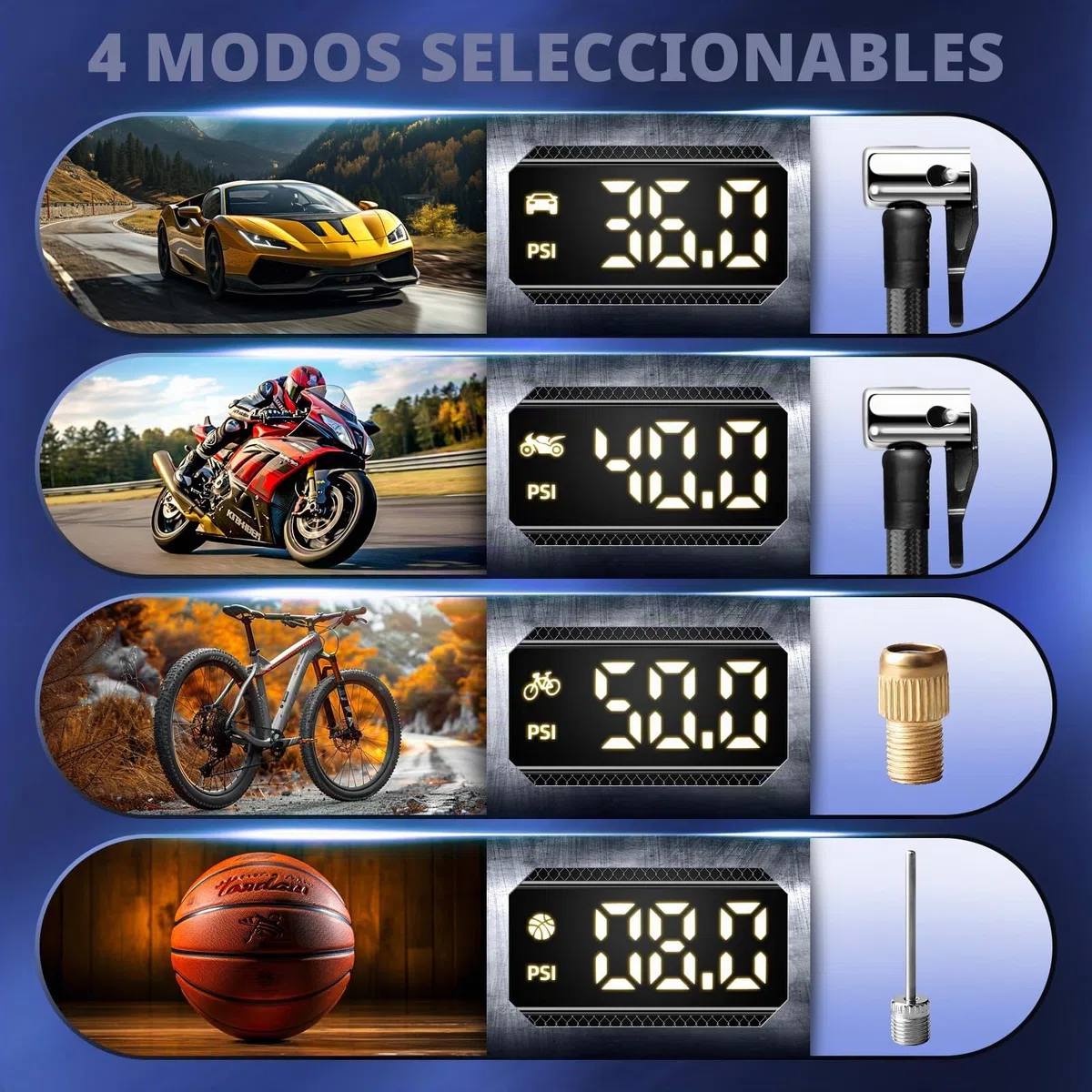 Zune Lotoo Compresor Aire Portatil 150PSI, 9000mAh Inflador Ruedas Coche Recargable con Pantalla Digital LED, Mini Bomba de Aire Electrica con Cable de 12V CC y Luz LED para Coche Moto Bicicleta Bola