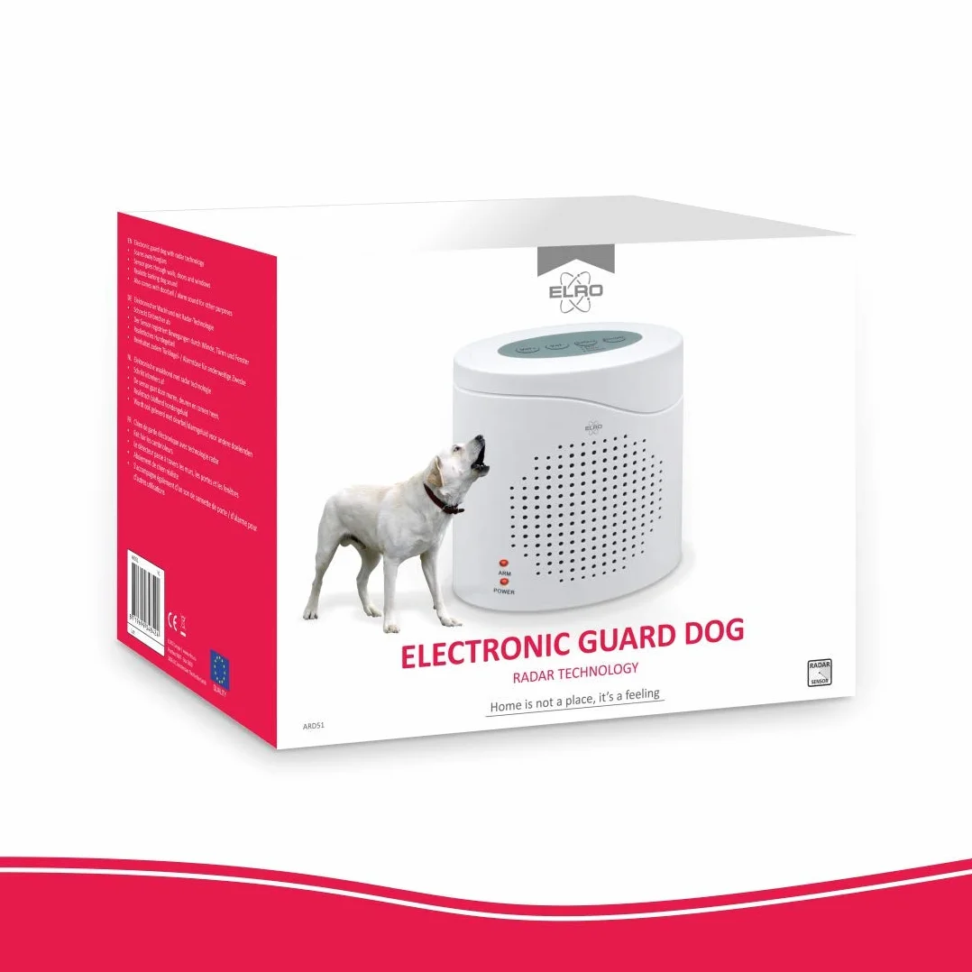 ELRO ARD51 Perro Guardián Electrónico con sonido realista en 3D para perros - Con sensor