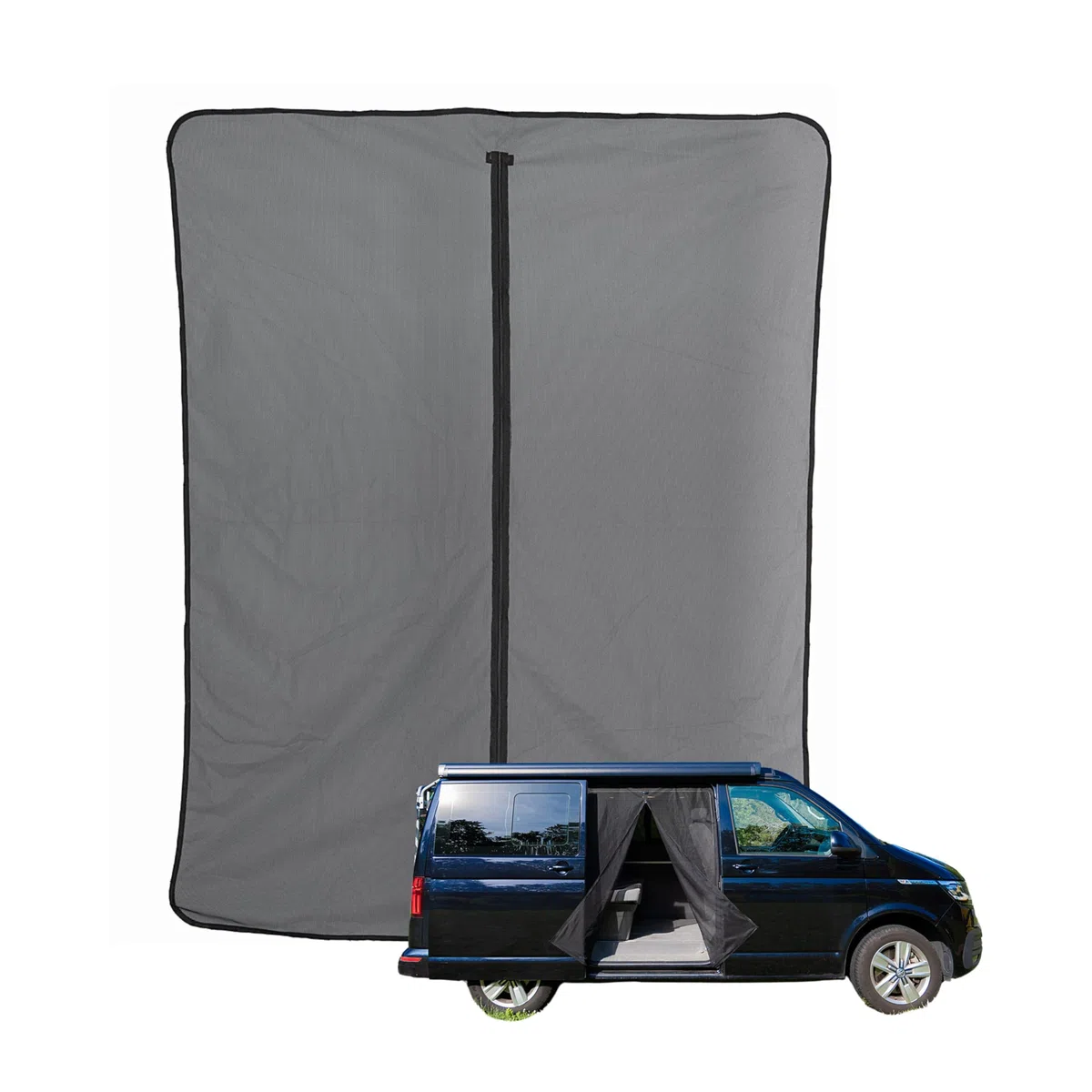 Mosquitera Furgoneta Camper magnética FUTURA8, Puerta Lateral corredera, Compatible con VW T4 T5 T6, Tourneo, Vito, Duncan, Red antimosquitos de Nailon Transpirable, fácil instalación