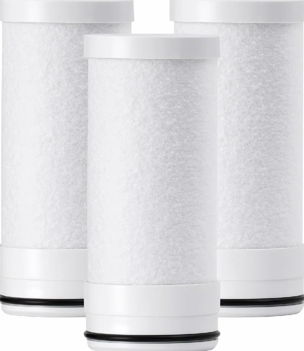 Waterdrop WD-FF-03A Filtro de Carbón de Repuesto para Grifo WD-FC-06, Reduce Cloro y Mal Sabor, Paquete de 3