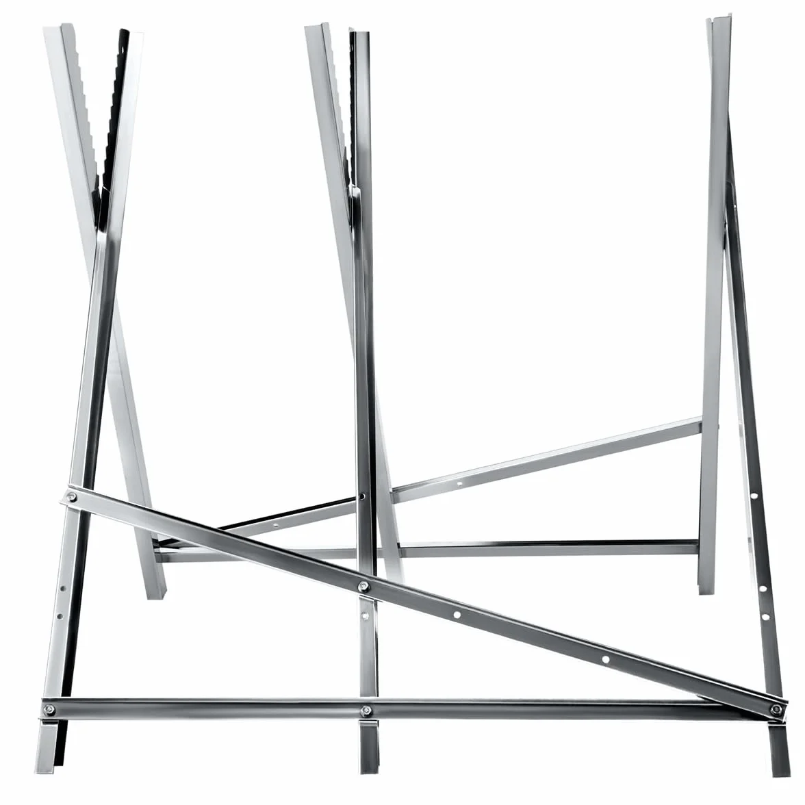 T-LoVendo Caballete para Serrar Cortar Leña Banco para Motosierras Troncos Plegable diámetro hasta 40 cm Peso max150kg Metal Galvanizado