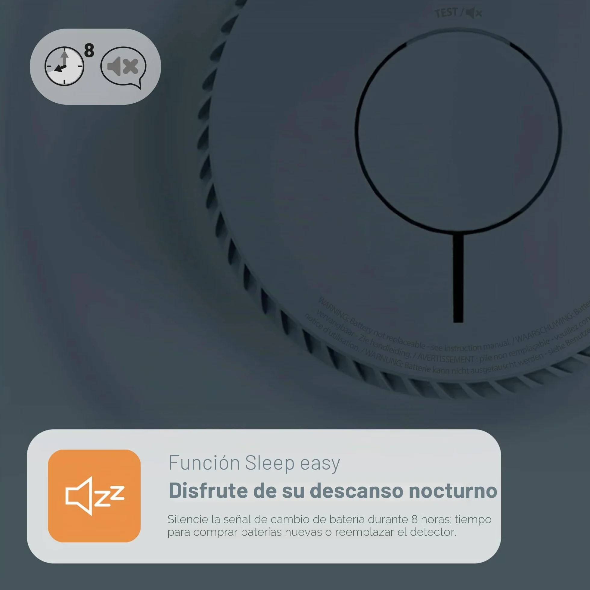 FireAngel Detector de Humo óptico para casa – Alarma de Incendios para el hogar – Batería de 10 años – Botón de Prueba y Silencio – Recambio para ST-622/ST-620 – Pack de Dos