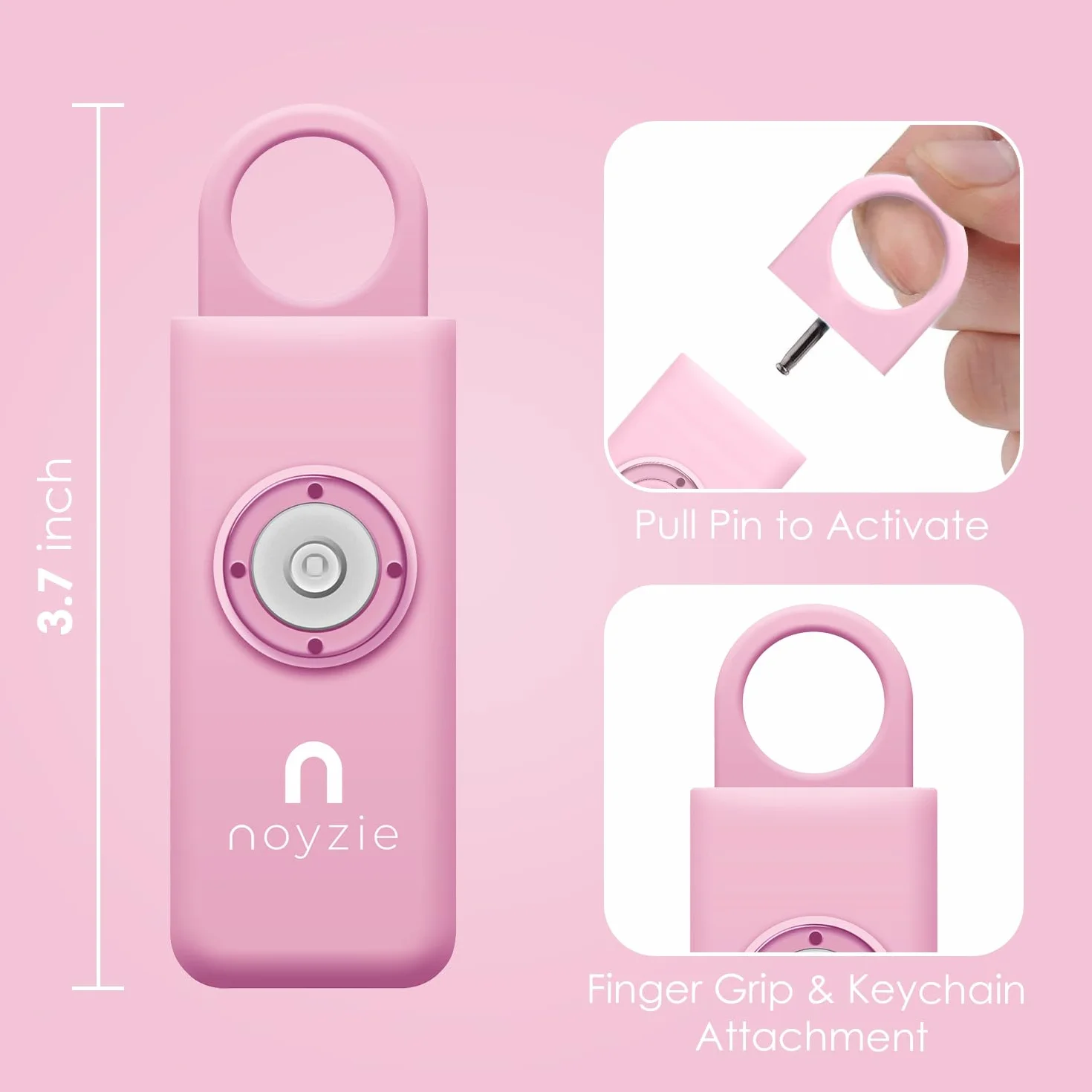 Alarma personal mujer GPS rastreador llavero autodefensa sirena 130 dB Bluetooth recargable Apple Find My
