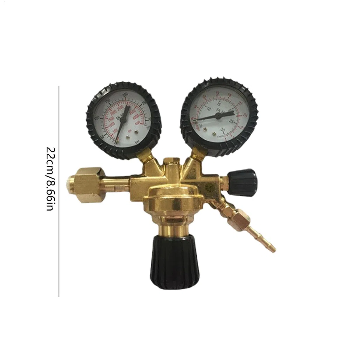 Regulador de soldadura,Medidor de argón - Reductor de presión de argón y dióxido de carbono - Soldadura de calibre regulador preciso, calibres de doble escala fáciles de leer para maquinaria pesada