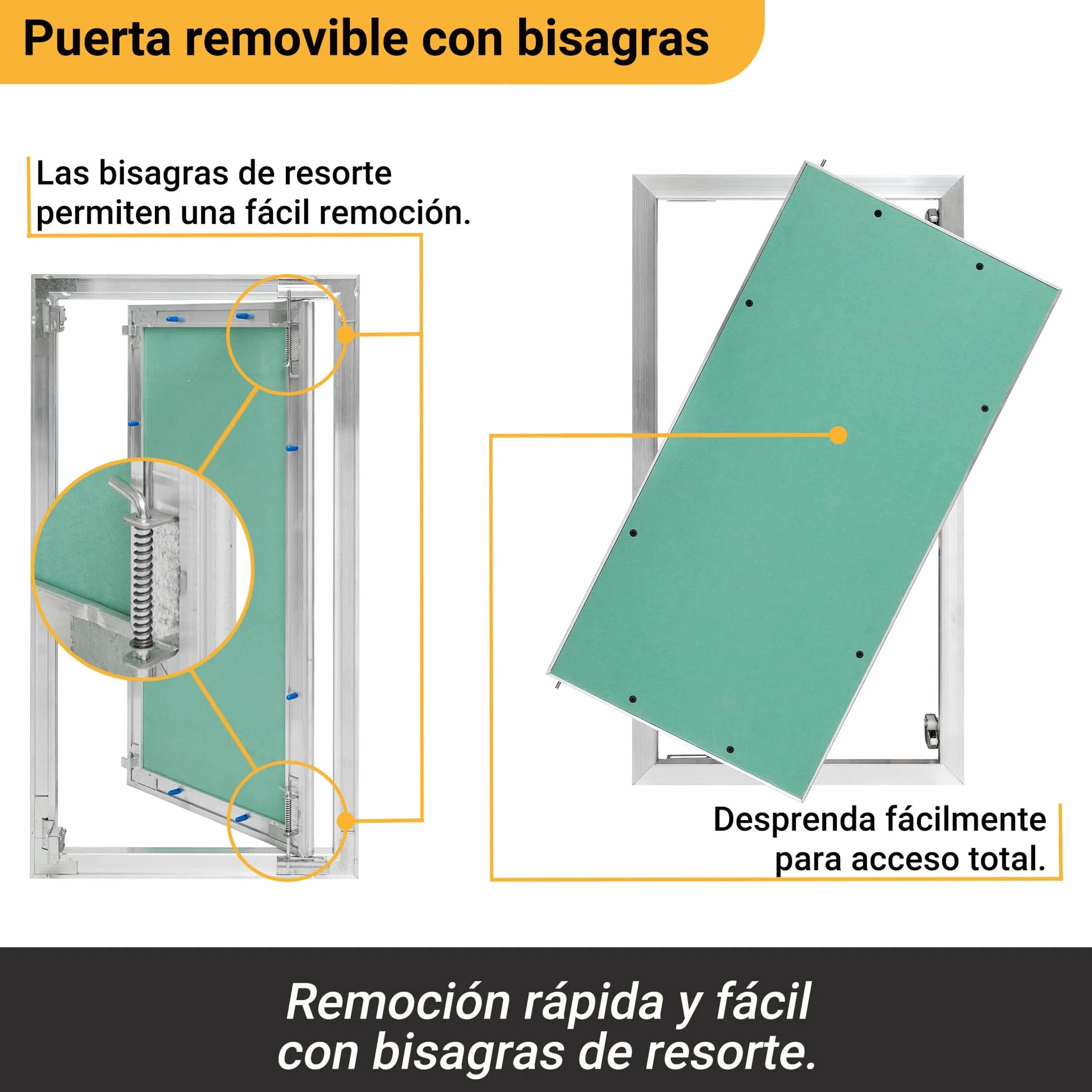 Proxinova Trampilla Pladur 30x50 cm Aluminio Caja Tapa Cuadro Eléctrico Compacta Desmontable