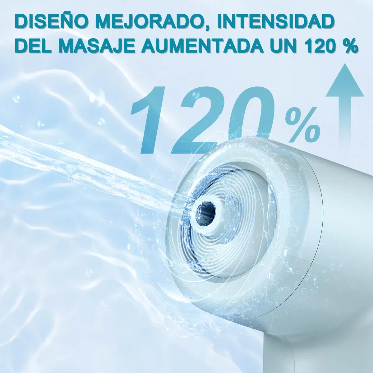 Bañera de Jet Spa, Proporciona una Intensidad de Masaje de 65 kPa, Jet de Baño Recargable, Accesorios de Bañera Portátiles Sin Cable con Velocidad Ajustable, Relajante (Azul)