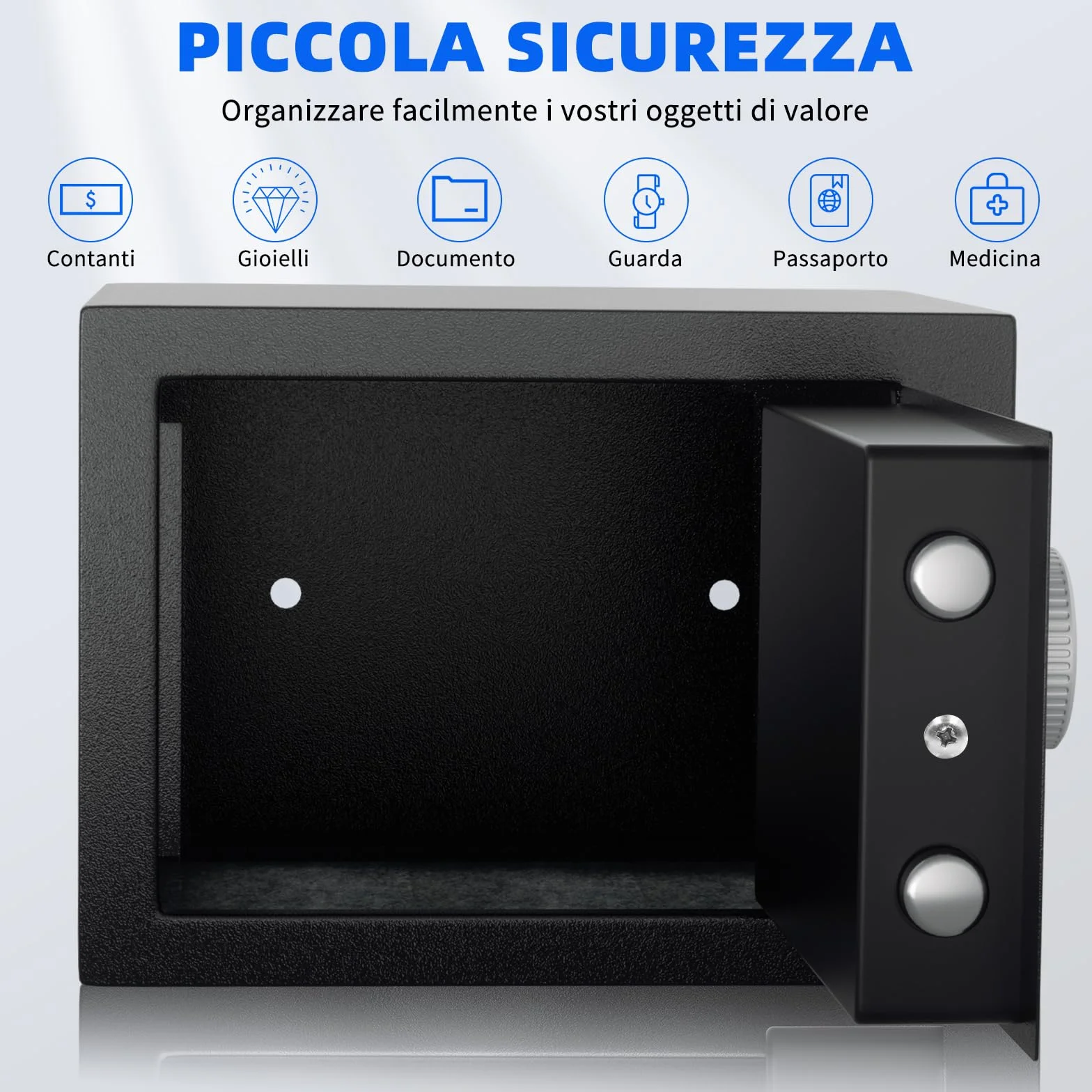 SINZUX Caja Fuerte Digital 6.6L Seguridad Hogar Almacenaje Ahorros Joyas Dinero
