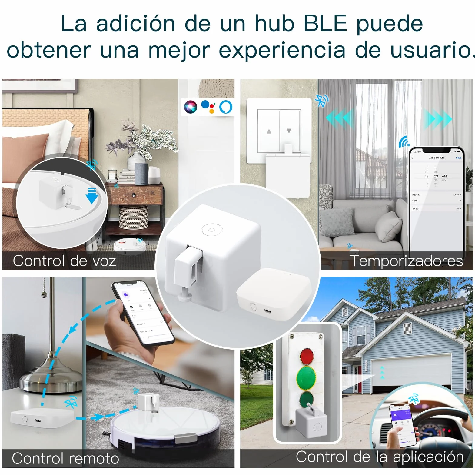 MOES Fingerbot Plus Smart Switch Botón de palanca inteligente actualizado con control táctil, compatible con Tuya/Smart Life APP, Alexa/Google Home y Temporizador requiere MOES BLE HUB