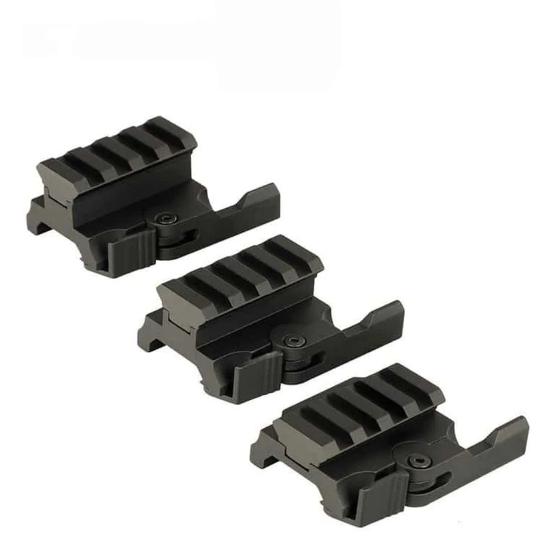 QD Release Quick Riser Scope Mount Altura de Aumento del Adaptador de riel P/W Base de Abrazadera de riel