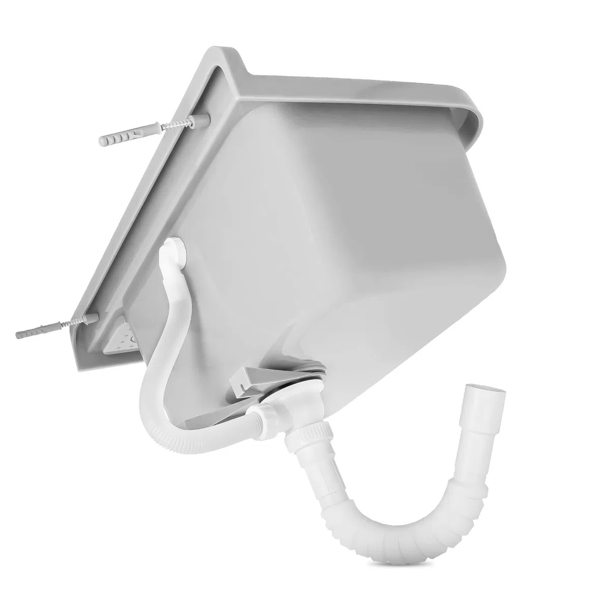 Lavabo de Cámara Estante Fregadero Industrial Profunda Lavadero Exterior Comercial Lavamanos Jardín Garaje Lavandería Baños Fábrica 50 x 34 x 21 cm Blanco