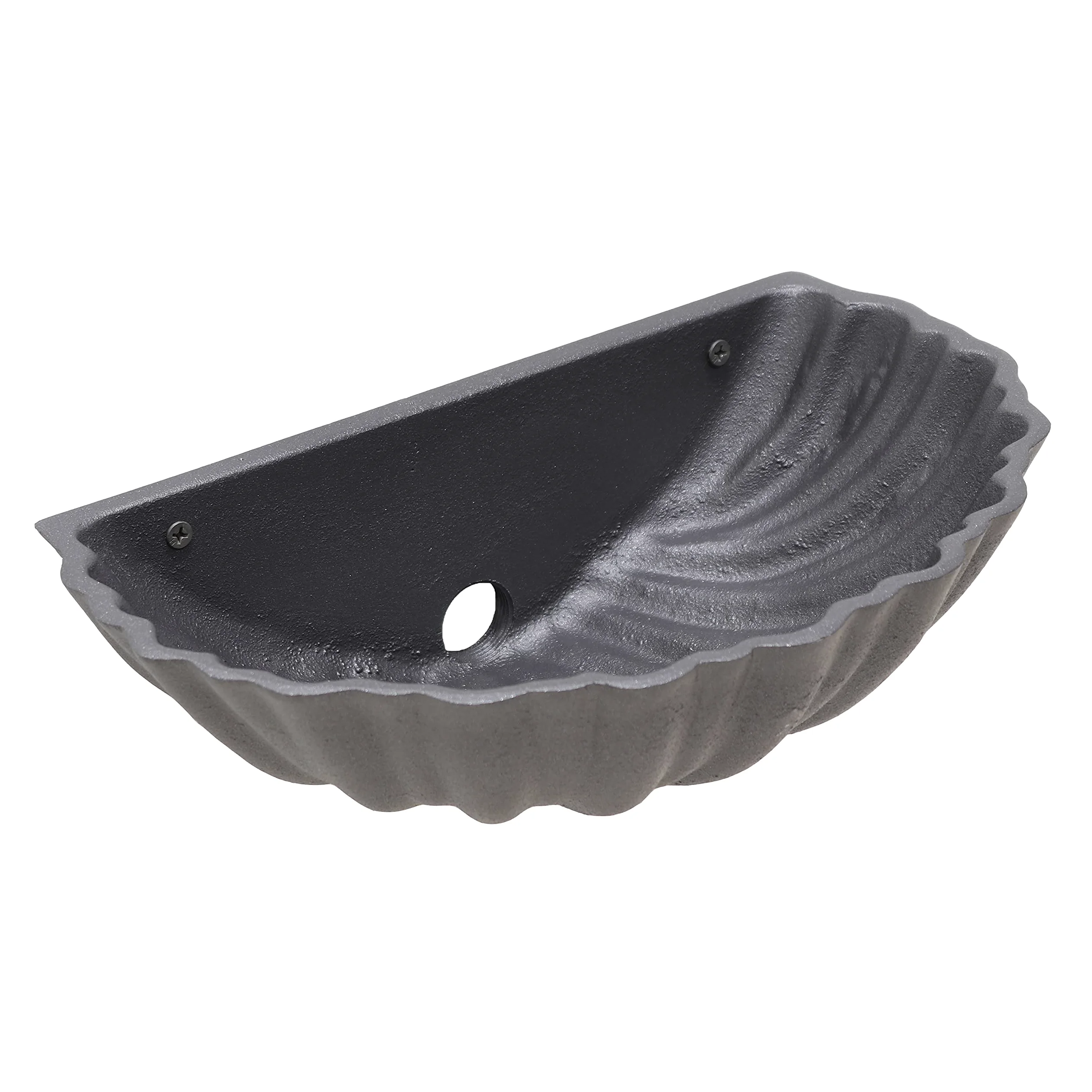 FONDERIA BONGIOVANNI Bañera de pared modelo concha para jardín, casa, terraza, exterior, lavabo