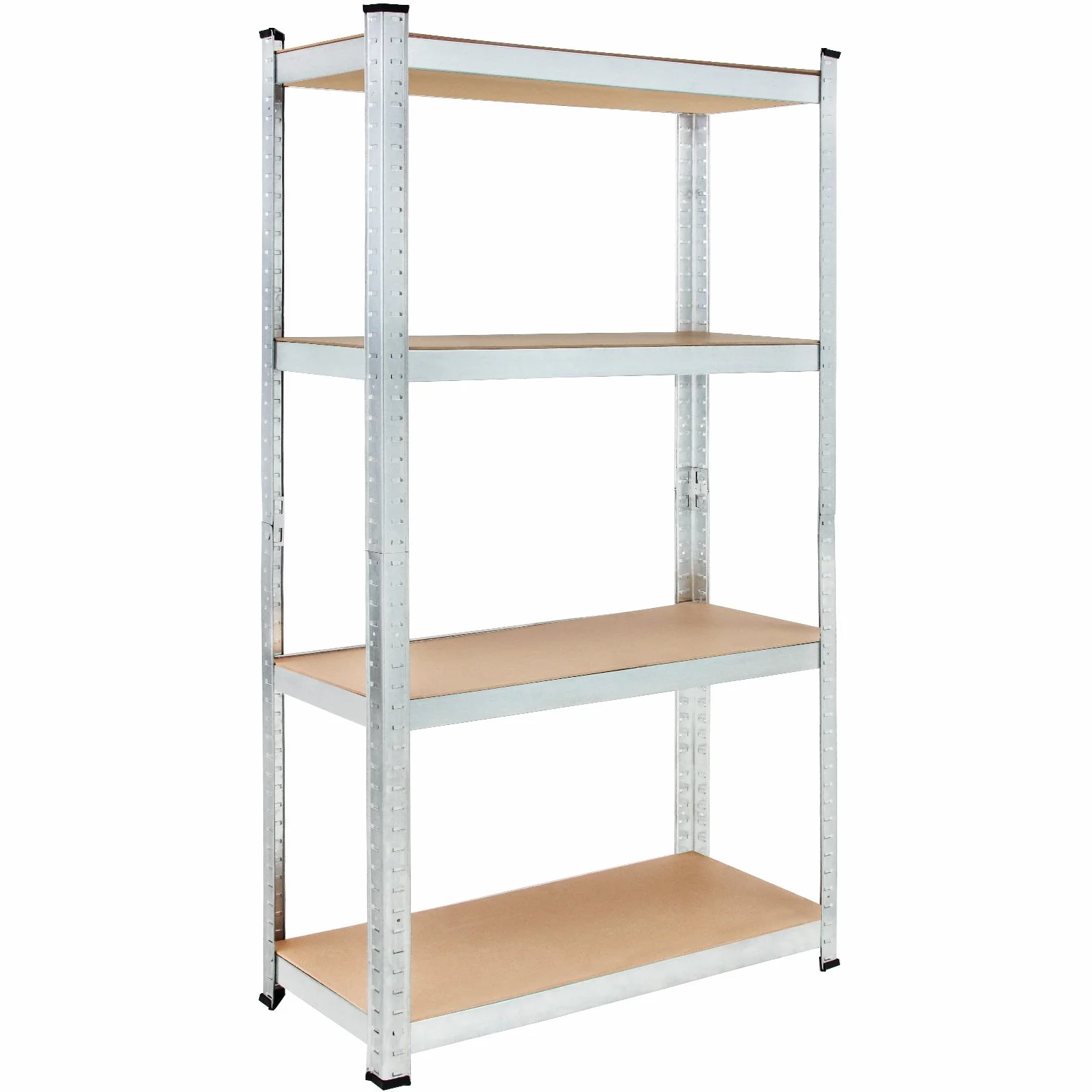 Monzana Estantería Metálica 160x90x40cm 700kg Estanterías para Cargas Pesadas 4 Estantes Taller Plata