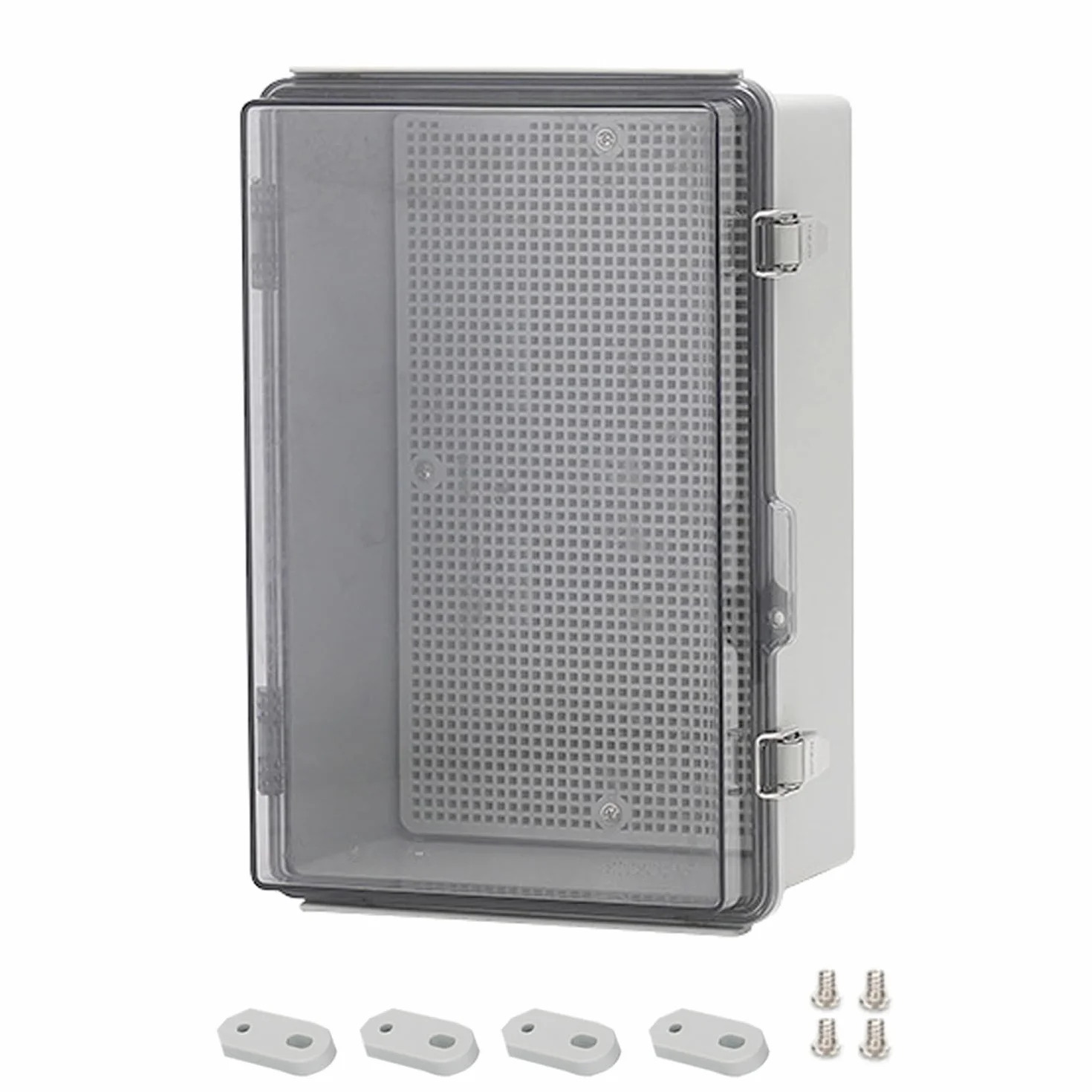 Caja Conexiones Estanca IP67,Caja Distribución Eléctrica,Caja Registro Electrico,PC Transparente Carcasa Industrial,para la Protección de Tomas de Corriente (300x200x130mm)