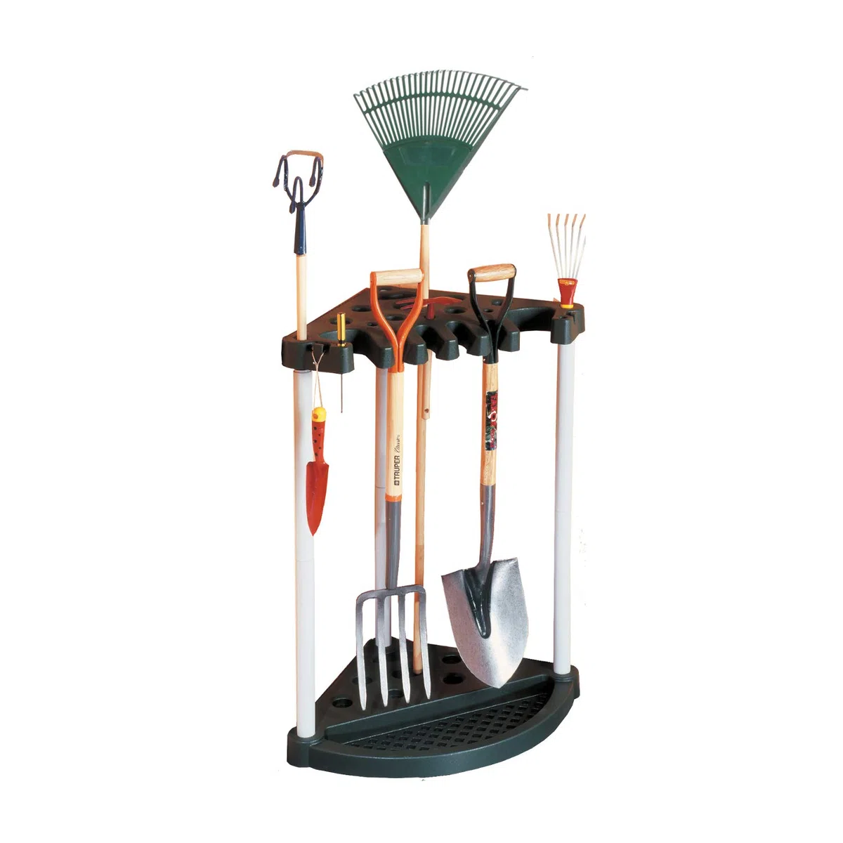 Keter 230826 herramientas de jardín organizador soporte soporte para dispositivo soporte de herramientas de esquina Rack Negro