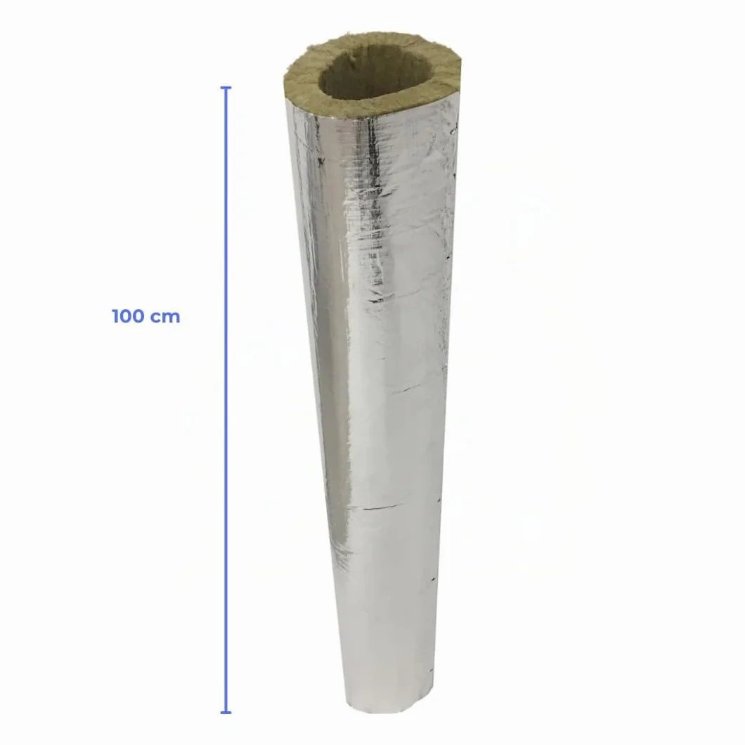 EINSIDE Tubo de lana de roca con aluminio, Aislante para tubos, ø 150 mm
