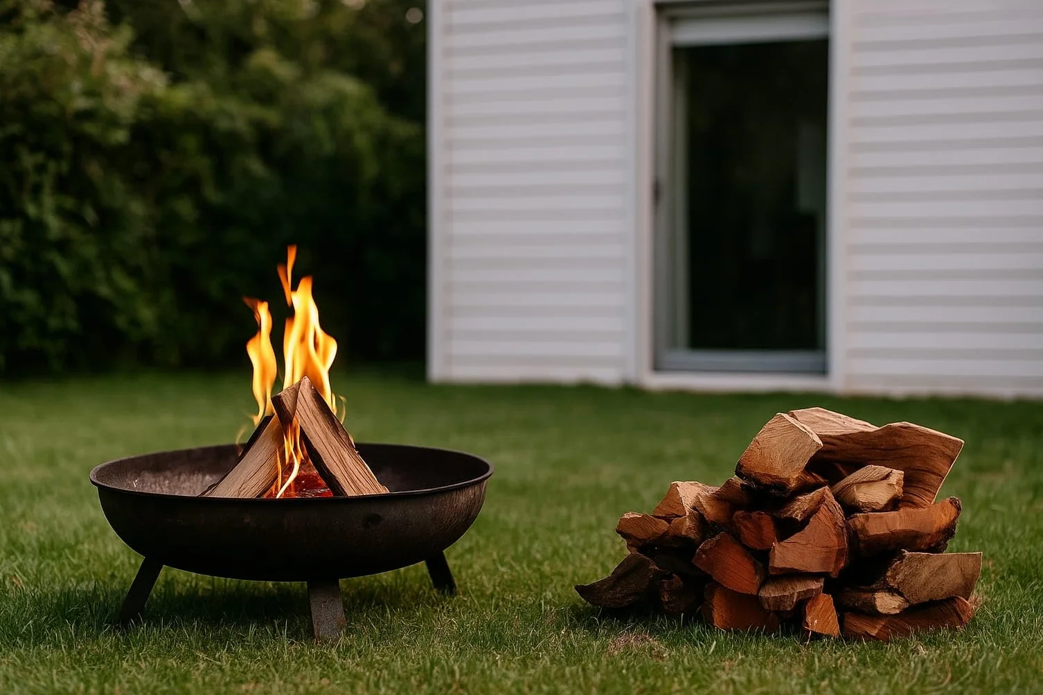 Kit Leña Premium 10kg para Chimenea, Barbacoa y Horno de Pizza | Troncos seleccionados, Astillas de Frutal y Guantes de Cuero de Calidad