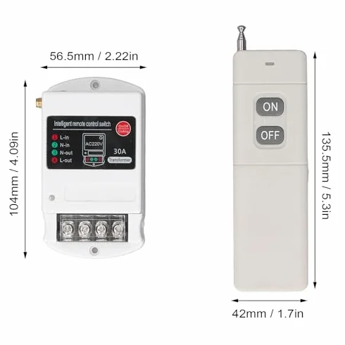 Interruptor Remoto Inalámbrico de Largo Alcance, Control RF 5 km para Motobombas y Luces, AC220V, 5000 Metros