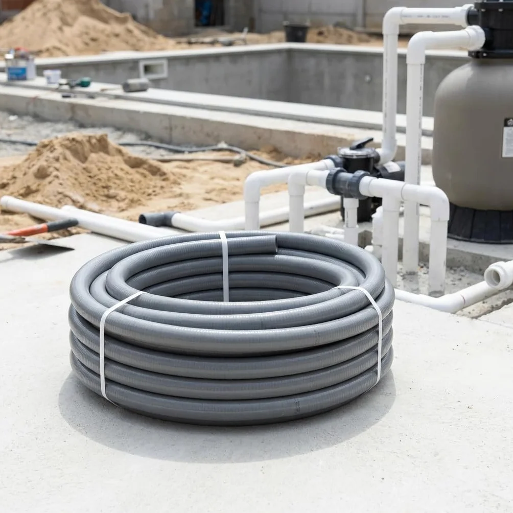 Suinga Tubería PVC Flexible hidrotubo Gris (40mm, 5 metros)