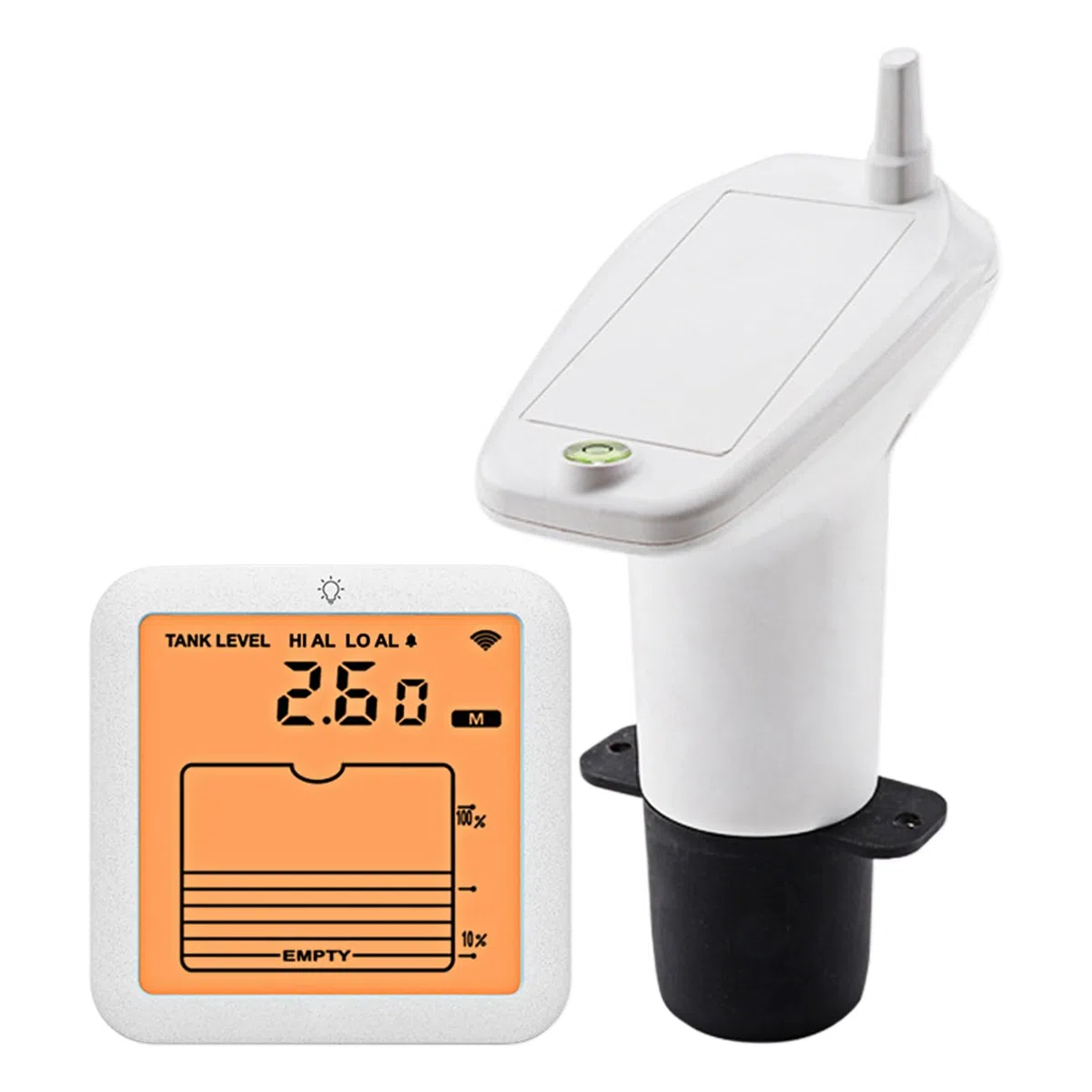Sensor De Nivel para Tanque De Agua - Detector Ultrasónico para Pozos - Medidor Multifunción con Pantalla Digital para Depósitos y Hogar