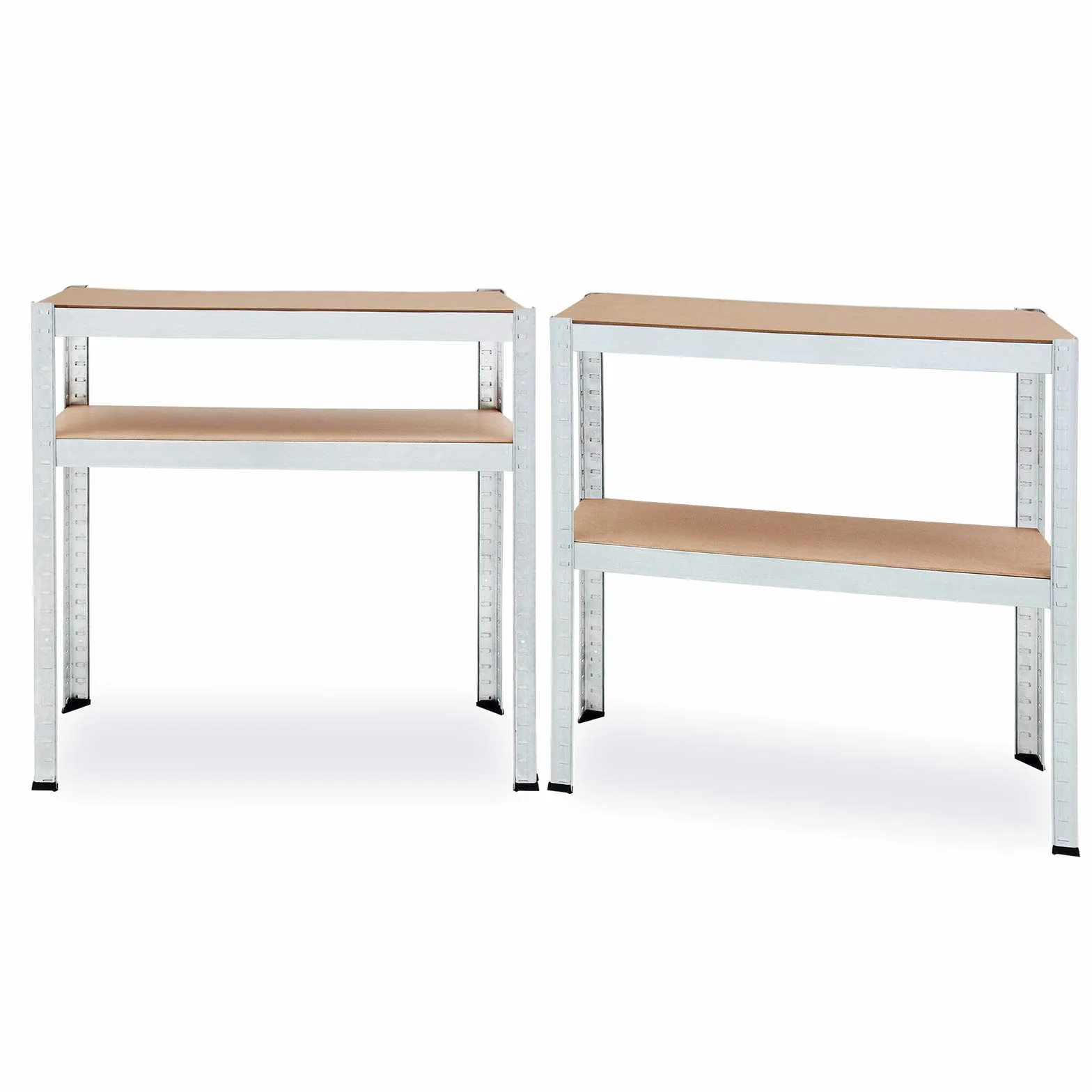Monzana Estantería Metálica 160x90x40cm 700kg Estanterías para Cargas Pesadas 4 Estantes Taller Plata
