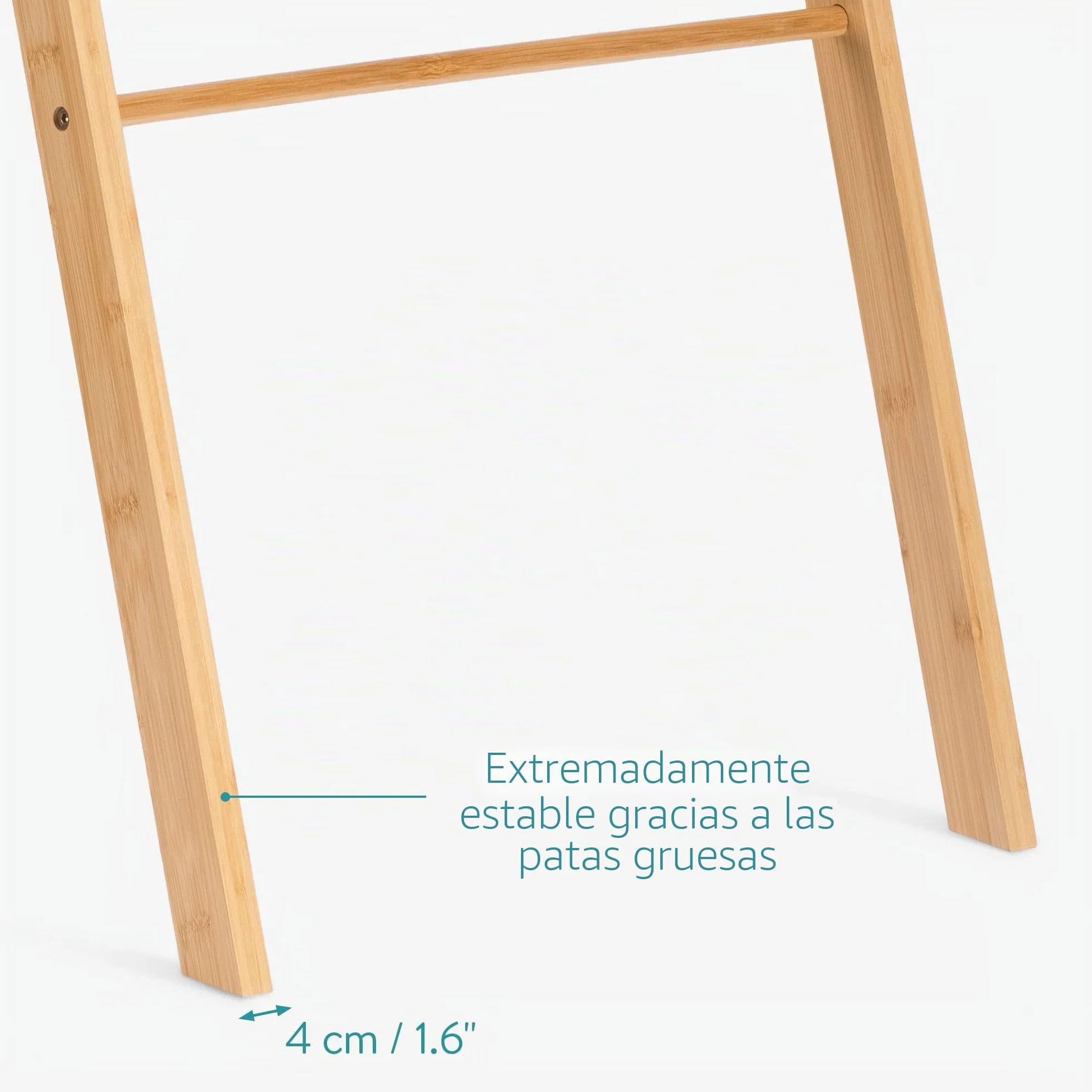 Navaris Escalera de bambú para Toallas - 4 Niveles