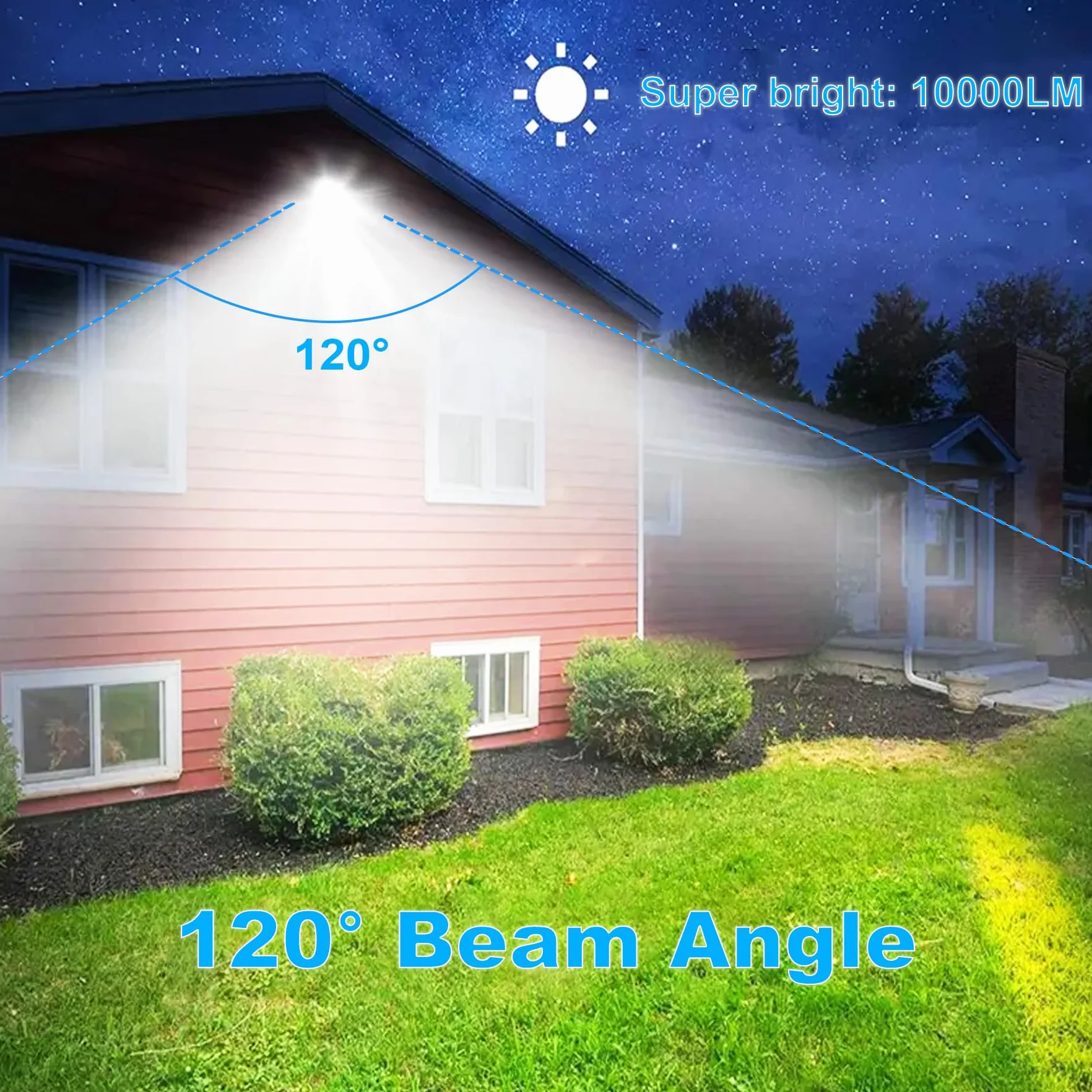Focos LED Exterior 100W, Indmird Superbrillante 10000LM Proyector Led con Enchufe IP66 Impermeable 6500K Blanco Frío Iluminación de Seguridad para Patio, jardin, Terraza, Entrada
