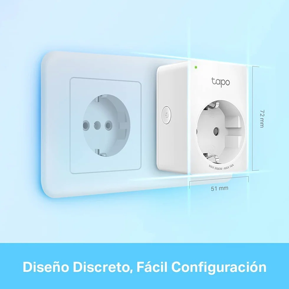 Tapo P110 Mini Enchufe Inteligente Wi-Fi 4 Paquetes Monitoreo Energía Compatible Alexa Google Home