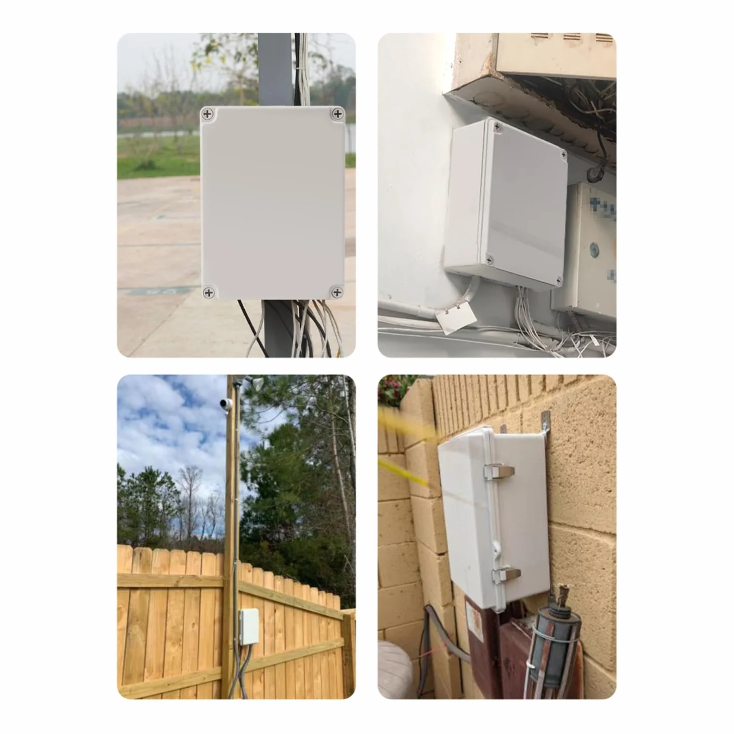 Armario Eléctrico Exterior,Armario De Plástico Abs,30x20x15cm,Cajas Eléctricas Exteriores Impermeables,Ip67 Carcasa Industrial Para Montaje En Pared,Apto Para Uso En Exteriores,Color Gris