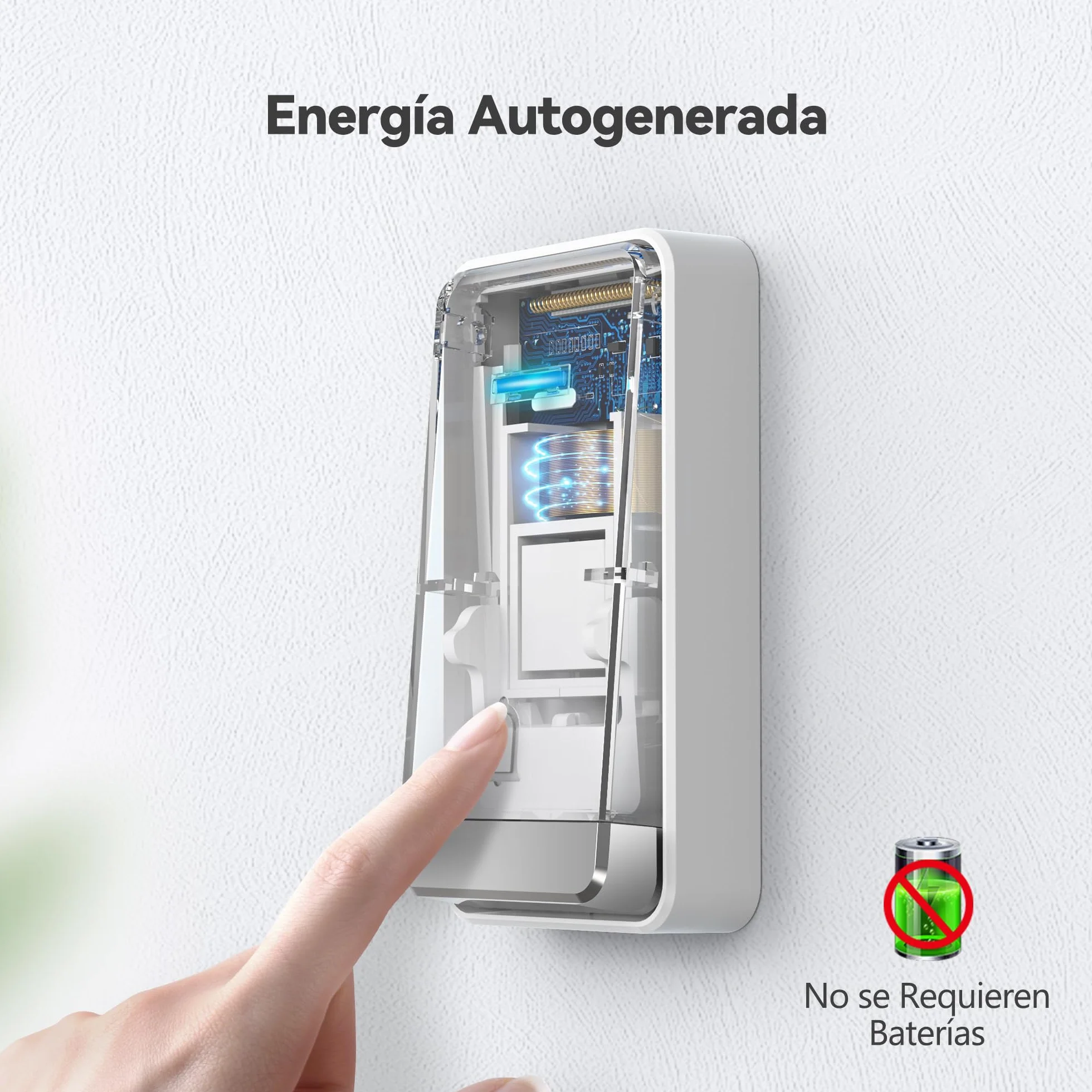 TECKNET Timbre Inalámbrico Kit, 400M Timbre Inalámbrico Autoalimentado con 2 Receptores, IP65 Kit de Timbre con Tomas USB Externas y Luz LED, 60 Melodías, 5 Niveles de Volumen