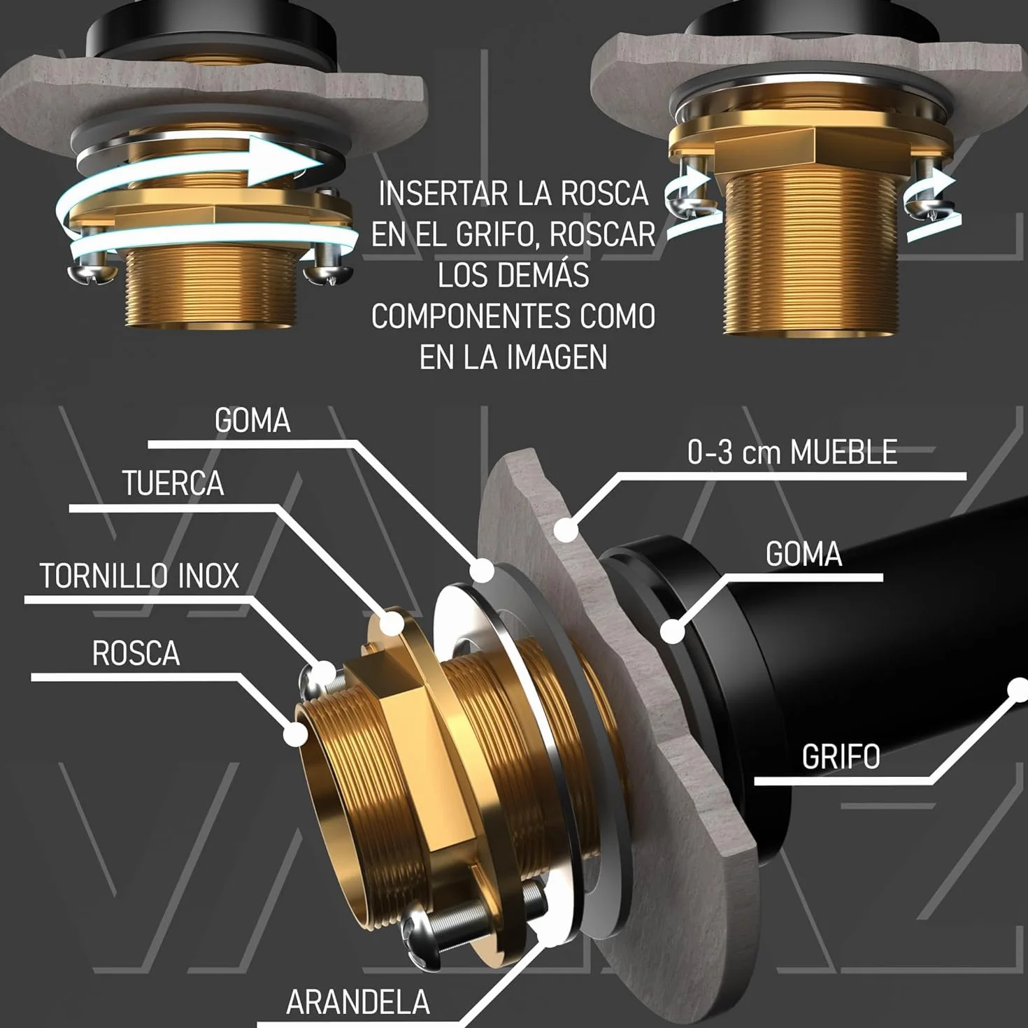 VALAZ Grifo Lavabo | Grifo Monomando Lavabo, Mezclador Agua Fría y Caliente, Ahorro de Agua | Instalación Facil y Rápida | Latón, Inoxidable, Elegante, Serie Palancia (Lavabo, Cromado)