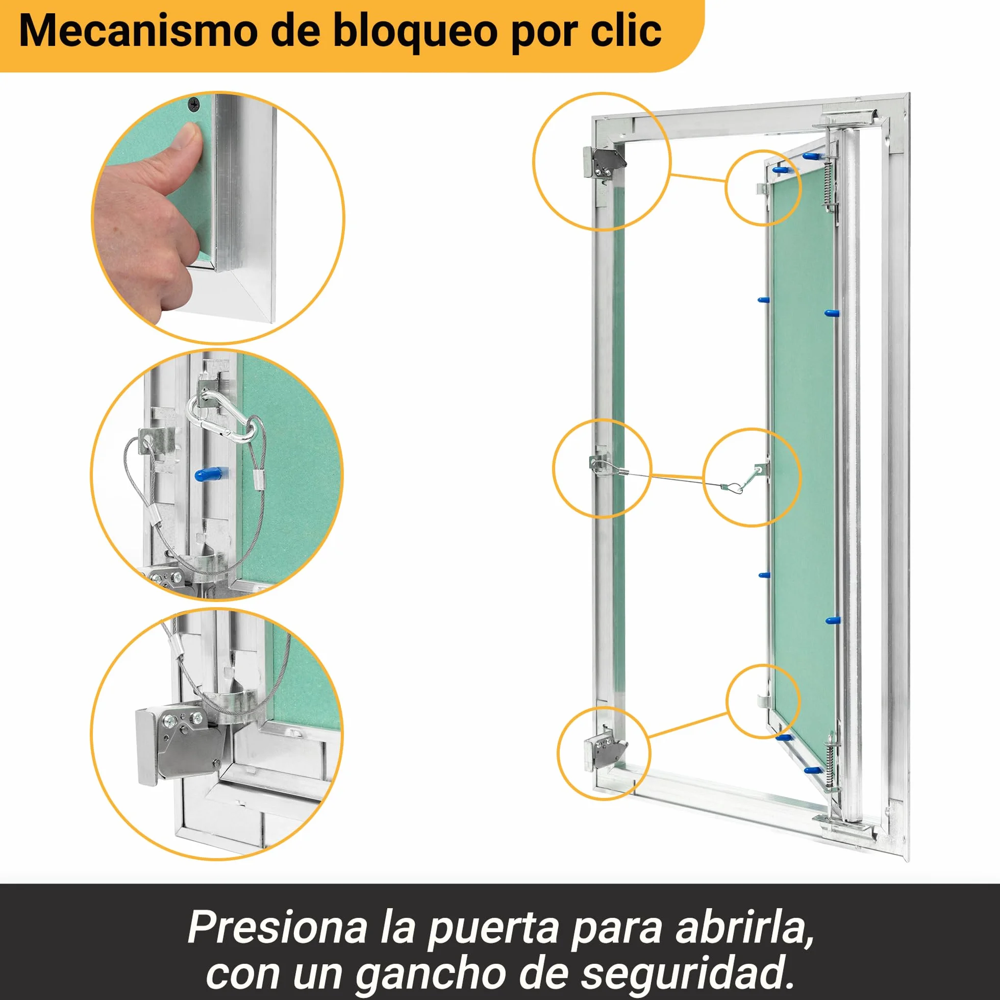 Proxinova Trampilla Pladur 30x50 cm Aluminio Caja Tapa Cuadro Eléctrico Compacta Desmontable