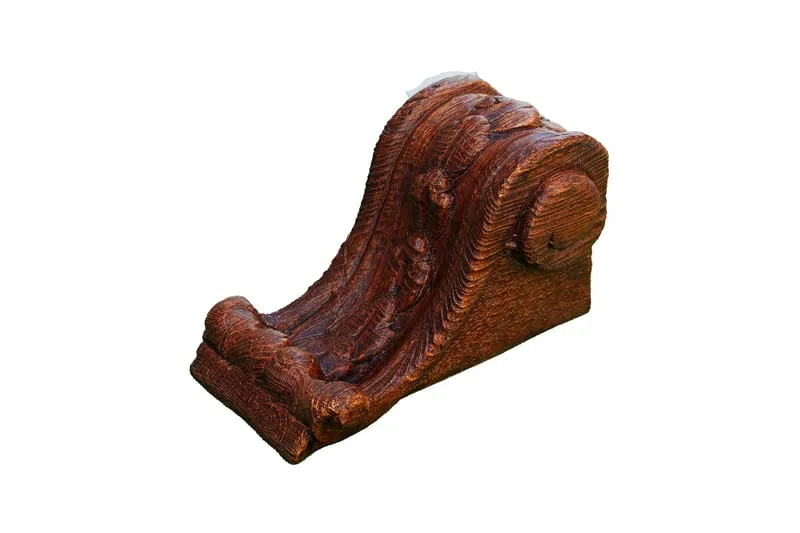 MENSULA DECORATIVA IMITACIÓN MADERA DE POLIURETANO 8,5CM DE ANCHO X 16CM DE LARGO X 9,5CM DE ALTO (Nogal)