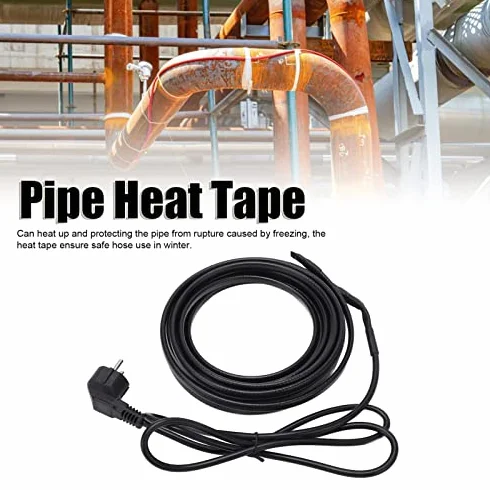 Cable Calefactor para Tuberías Cable Calefactado a Prueba de 5 Metros Autorregulable con Enchufe para Protección contra Heladas en Invierno