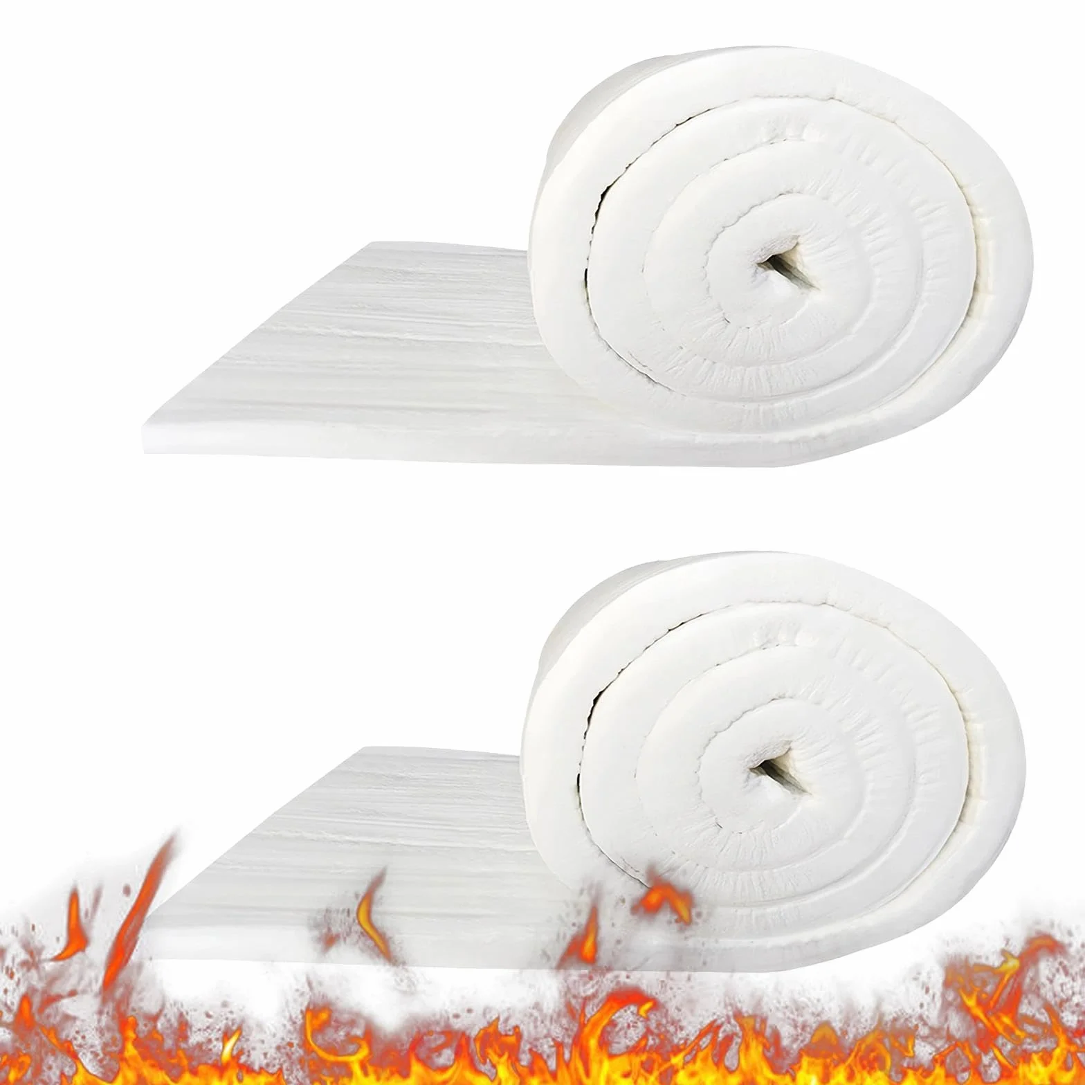 Manta de Fibra de Cerámica 610 x 400 x 25 mm, Aislamiento Ignífugo 1260°C para Hornos
