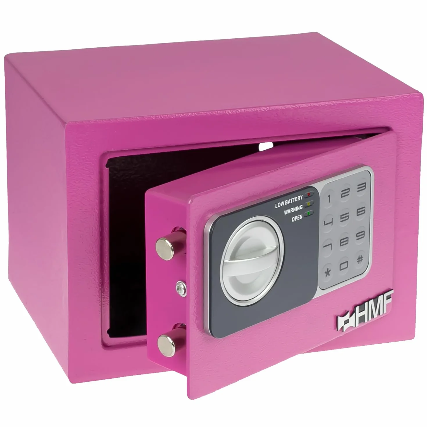 HMF Caja Fuerte Pequeña para Muebles con Cerradura de Combinación 23 x 17 x 17 cm Rosa