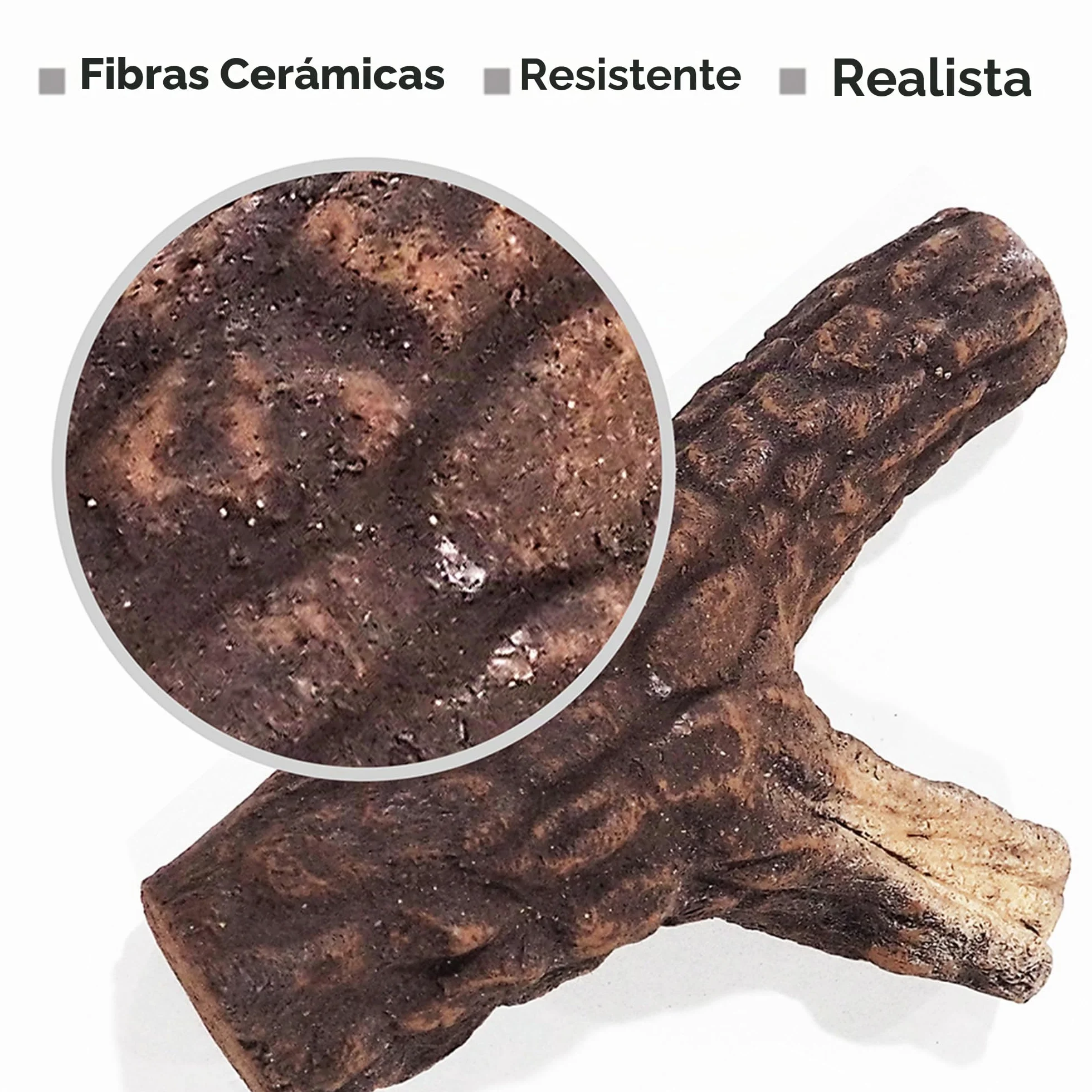 Juego de Troncos de cerámica para Chimenea de etanol de Gas, Madera de Pino Hecha a Mano para Uso en Interiores,Bioetanol Tronco Ceramica Chimenea