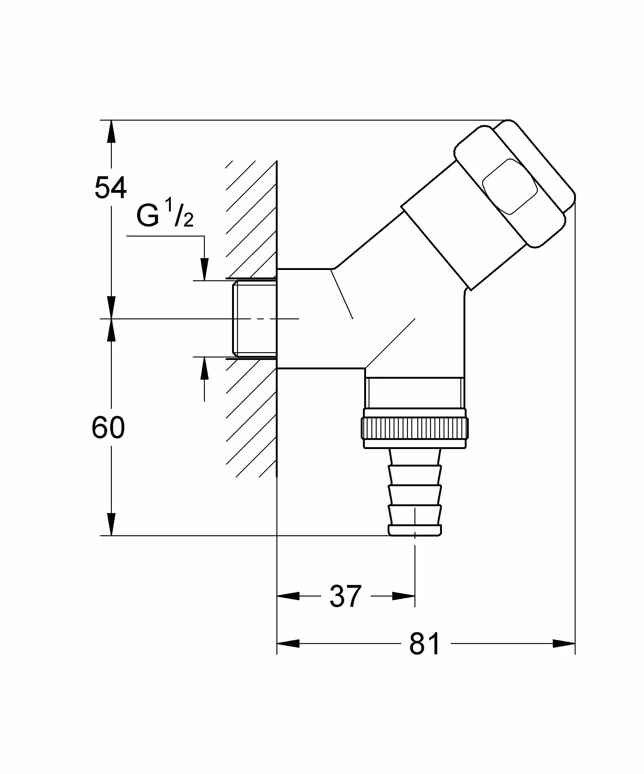 Grohe Eggemann Grifo Lavadora 1/2" 41010000