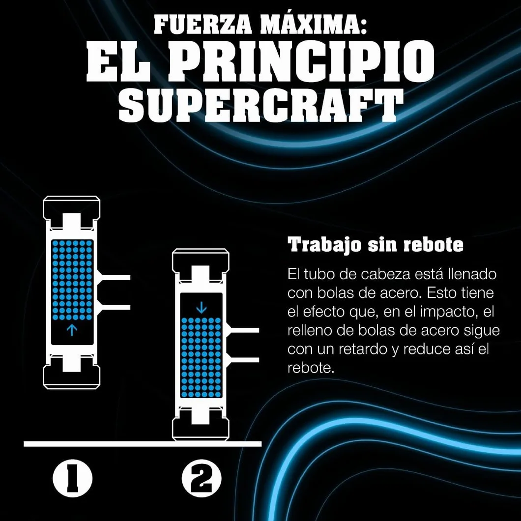 Halder 3366045 - Mazo de nailon con reductor de vibraciones, multicolor, 45 mm