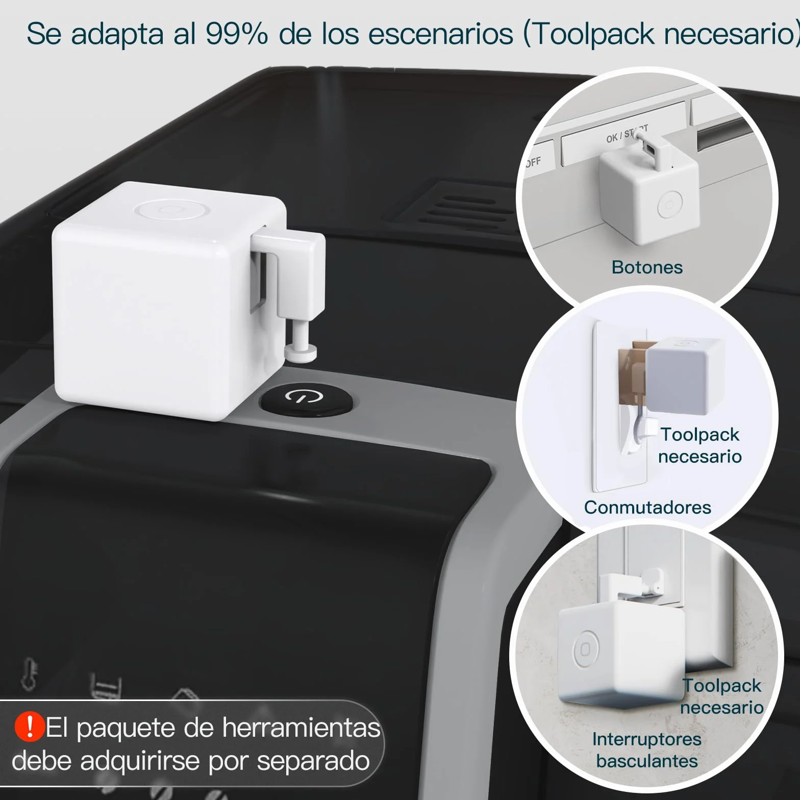 MOES Fingerbot Plus Smart Switch Botón de palanca inteligente actualizado con control táctil, compatible con Tuya/Smart Life APP, Alexa/Google Home y Temporizador requiere MOES BLE HUB