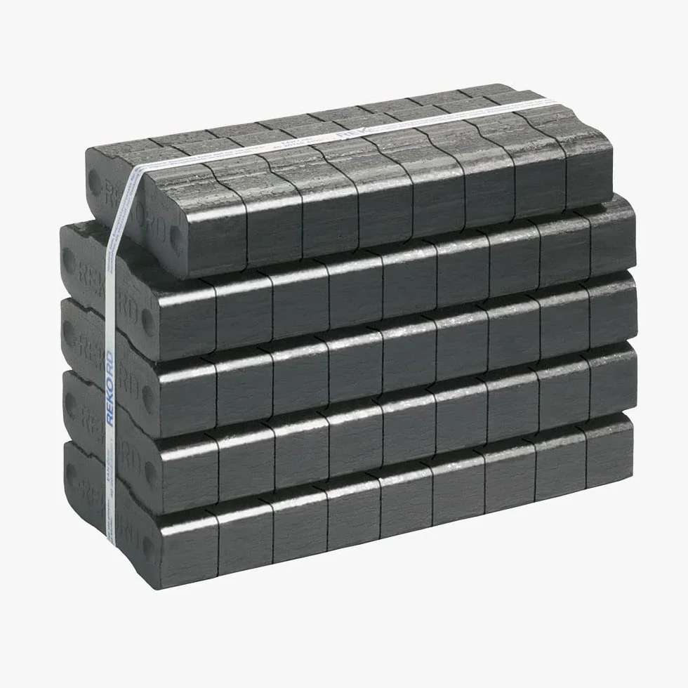Briquetas de carbón récord 25 kg de briquetas de lignito para estufa de chimenea