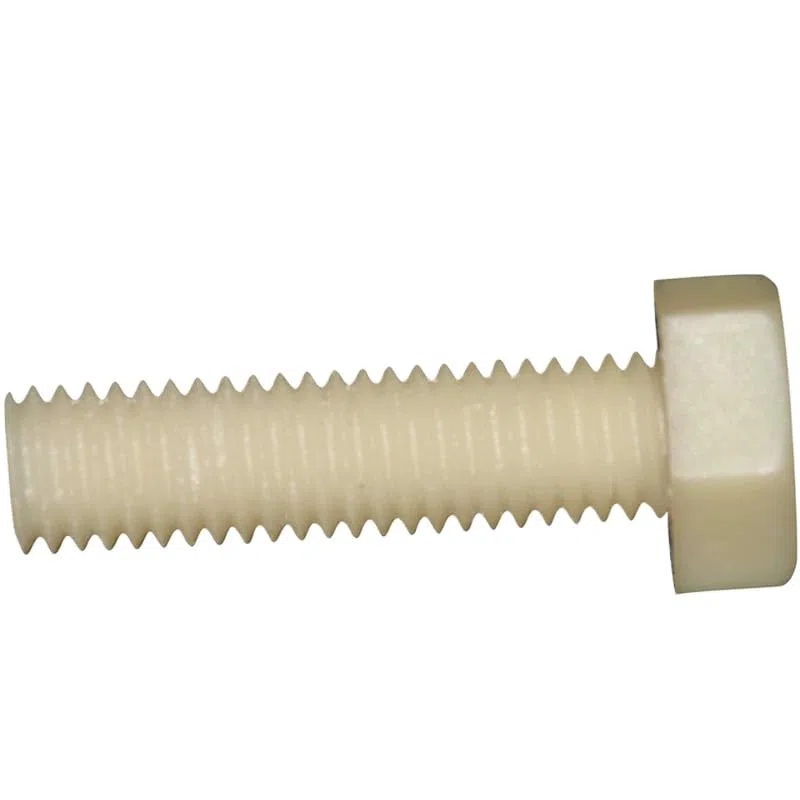 Pernos hexagonales de nailon plástico blanco m3-m20 tornillo hexagonal din933 (10,M20 x 60 mm)