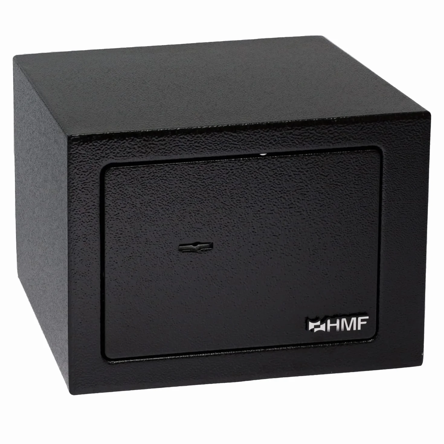 HMF Caja fuerte con llave para muebles, compacto y resistente, 23x17x17 cm, Negro