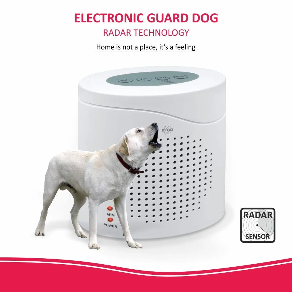 ELRO ARD51 Perro Guardián Electrónico con sonido realista en 3D para perros - Con sensor